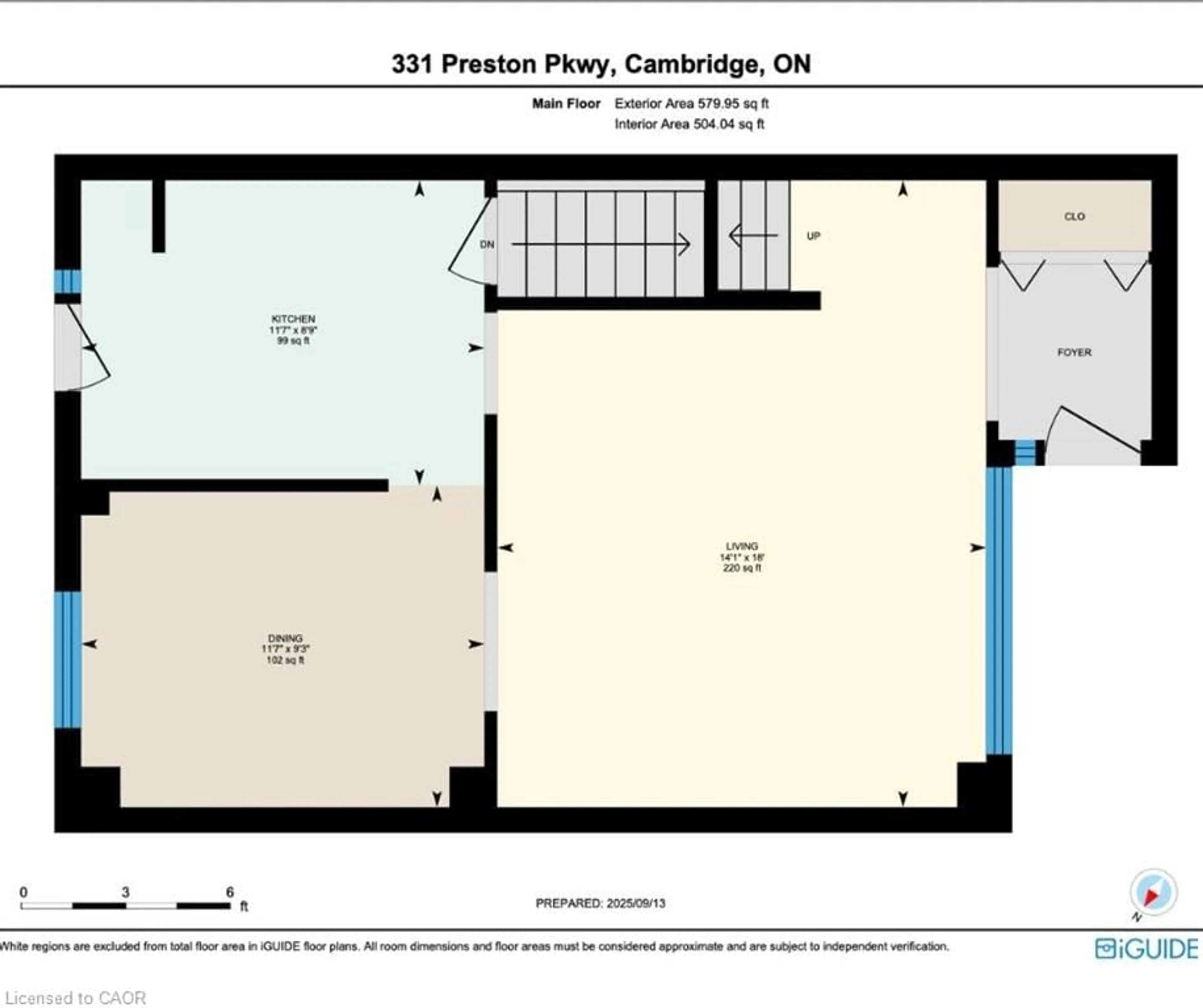 Floor plan for 331 Preston Pky, Cambridge Ontario N3H 4Z4