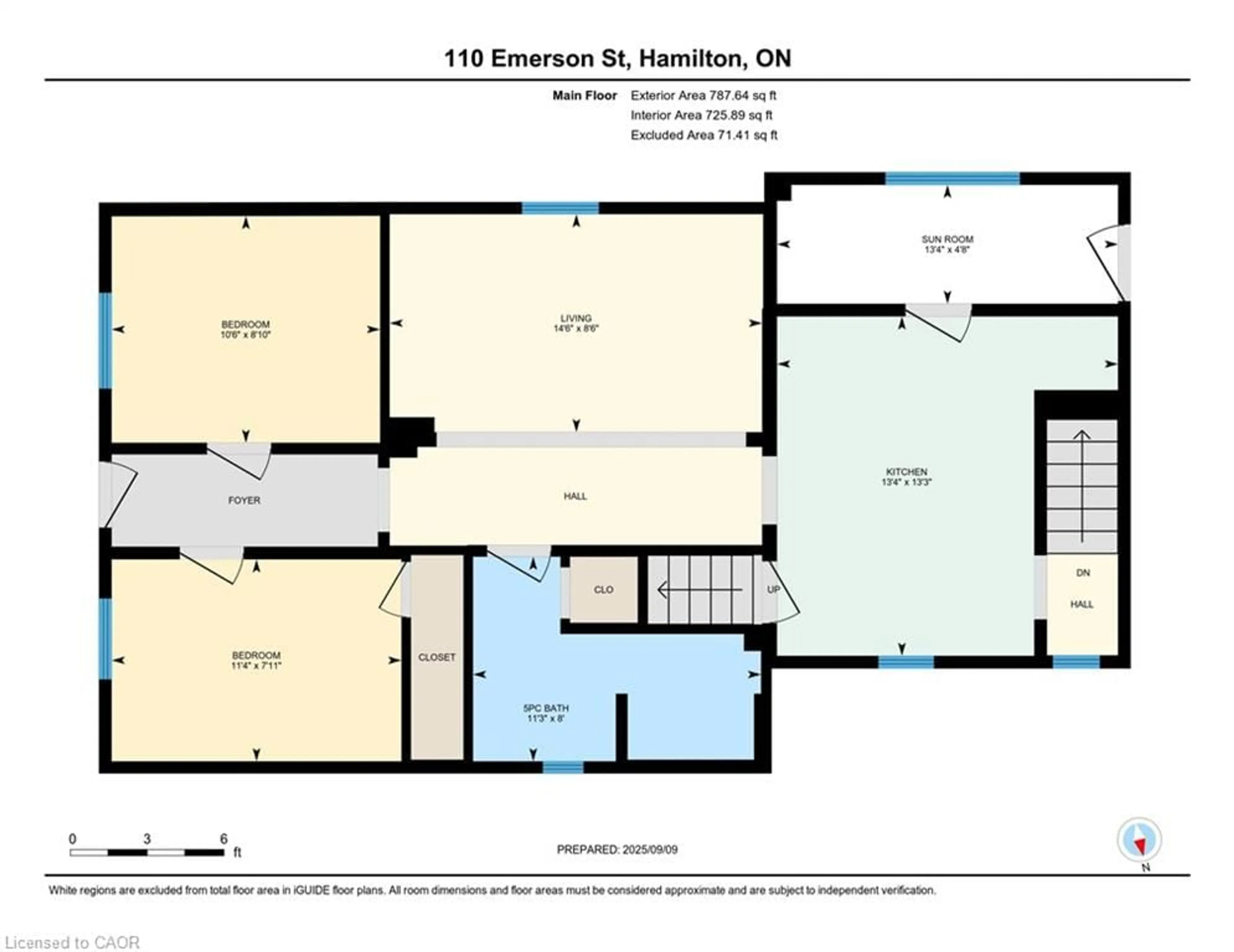 Floor plan for 110 Emerson St, Hamilton Ontario L8S 2X6