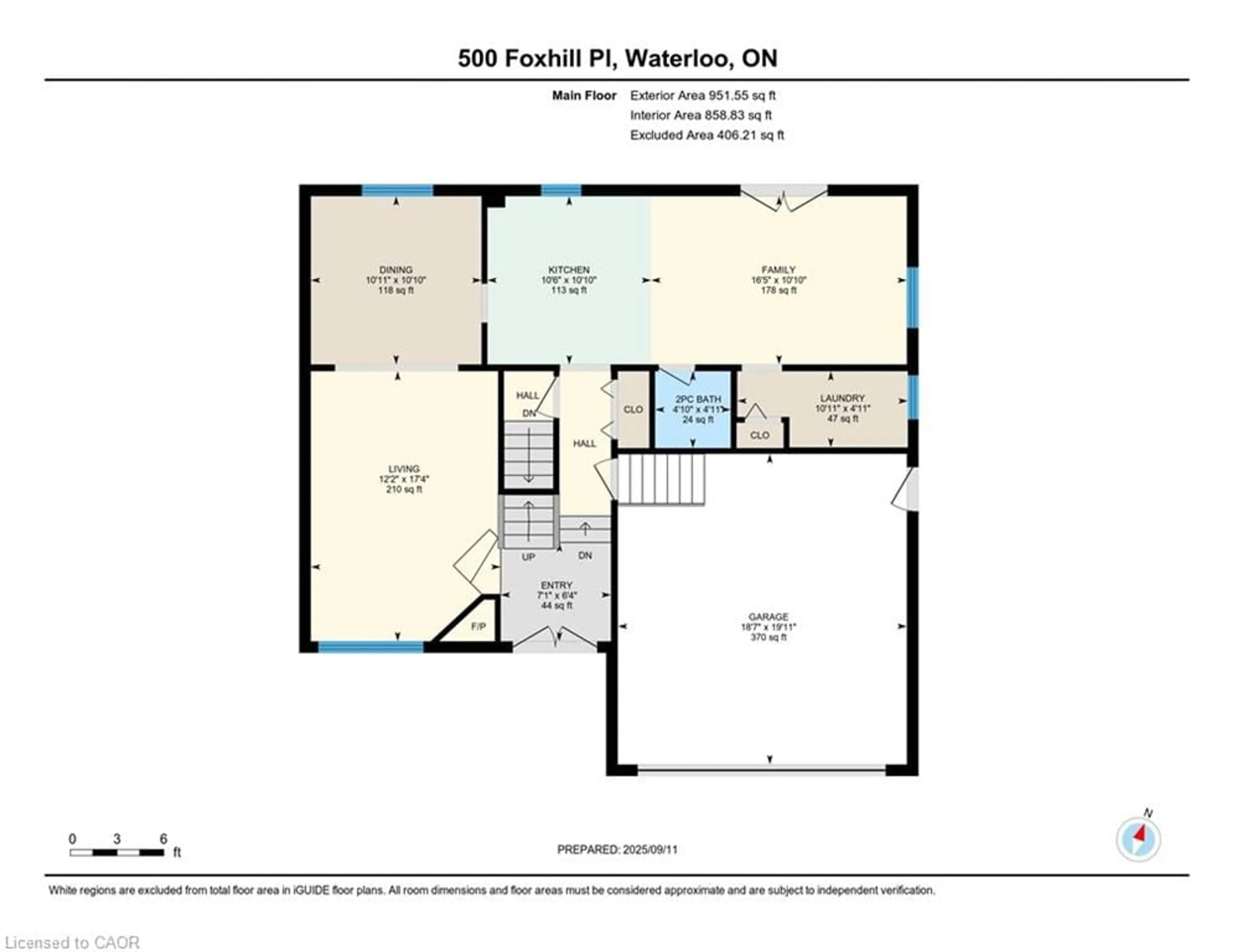 Floor plan for 500 Foxhill Pl, Waterloo Ontario N2T 1X7