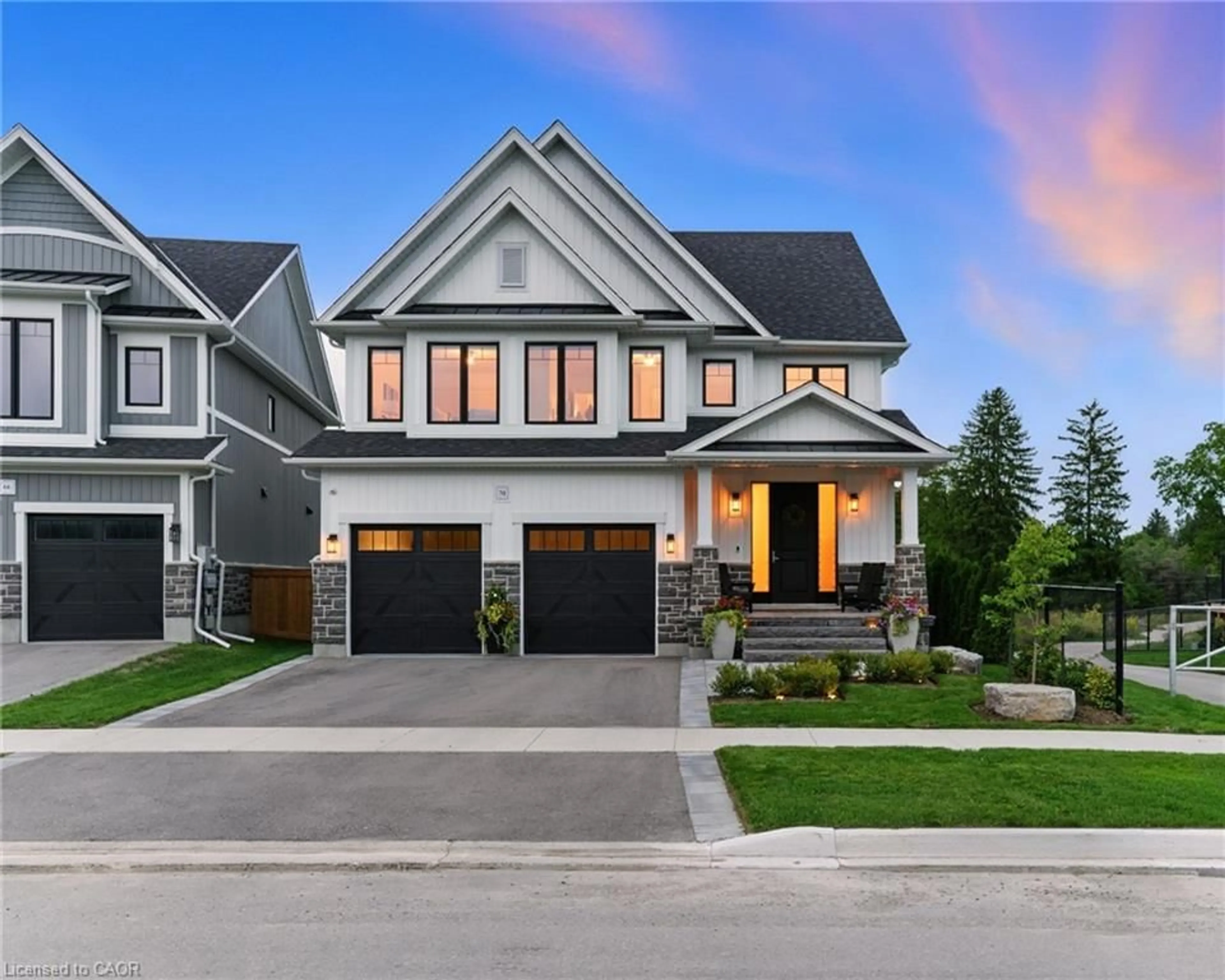 Home with brick exterior material, street for 70 Haylock St, Elora Ontario N0B 1S0