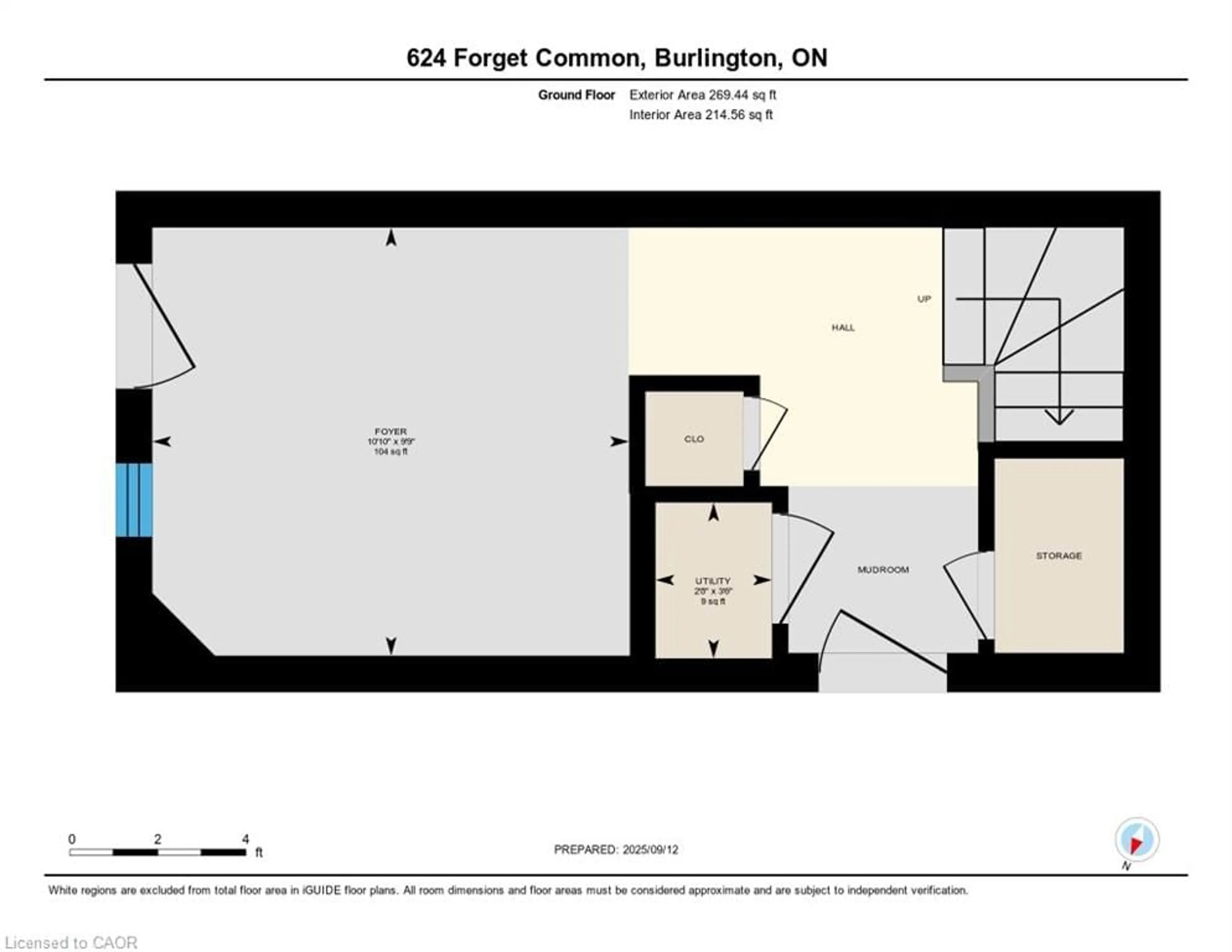 Floor plan for 624 Forgett Common, Burlington Ontario L7L 0C5