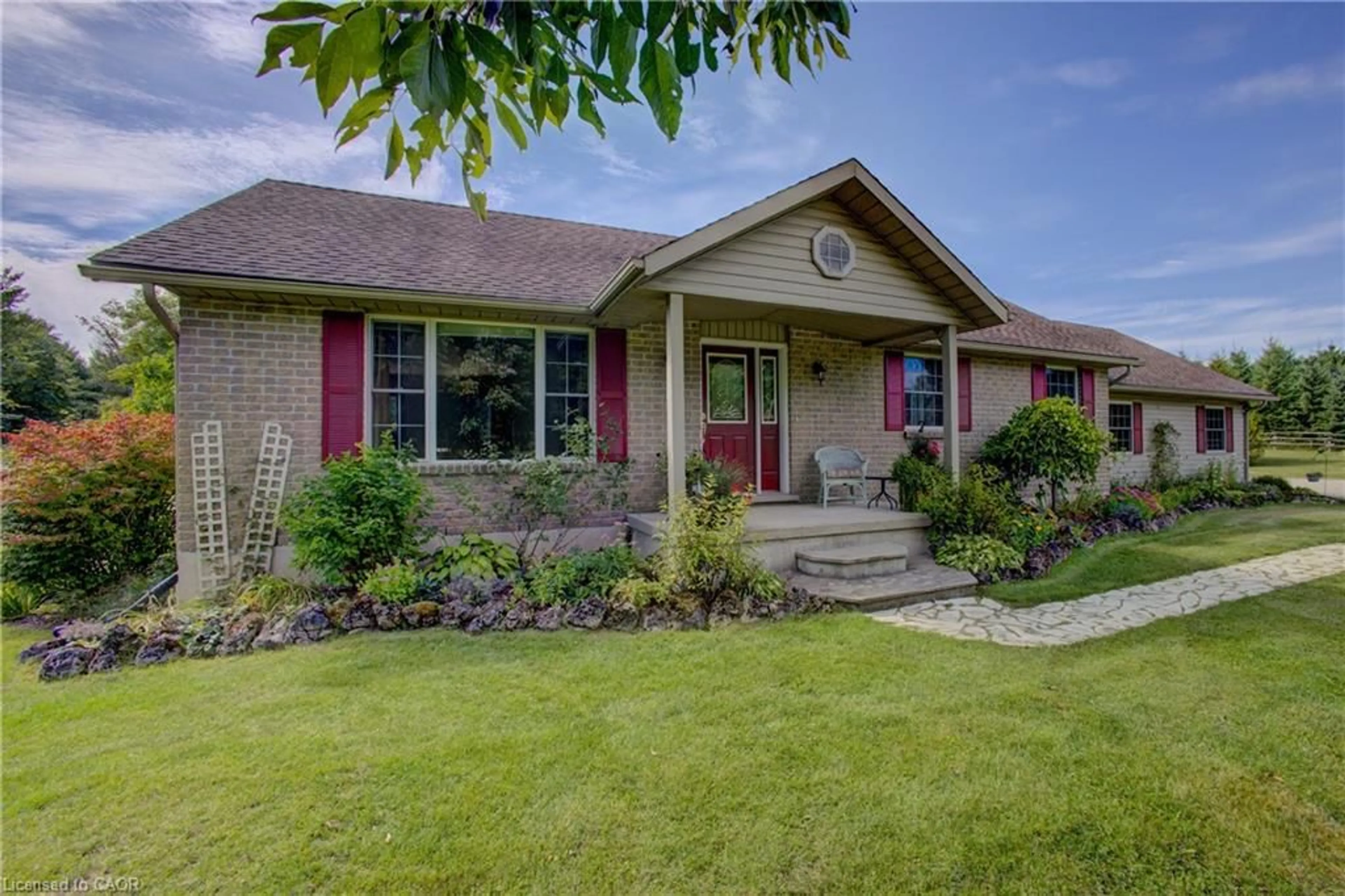 Home with brick exterior material, street for 394358 2 Concession, Durham Ontario N0G 1R0