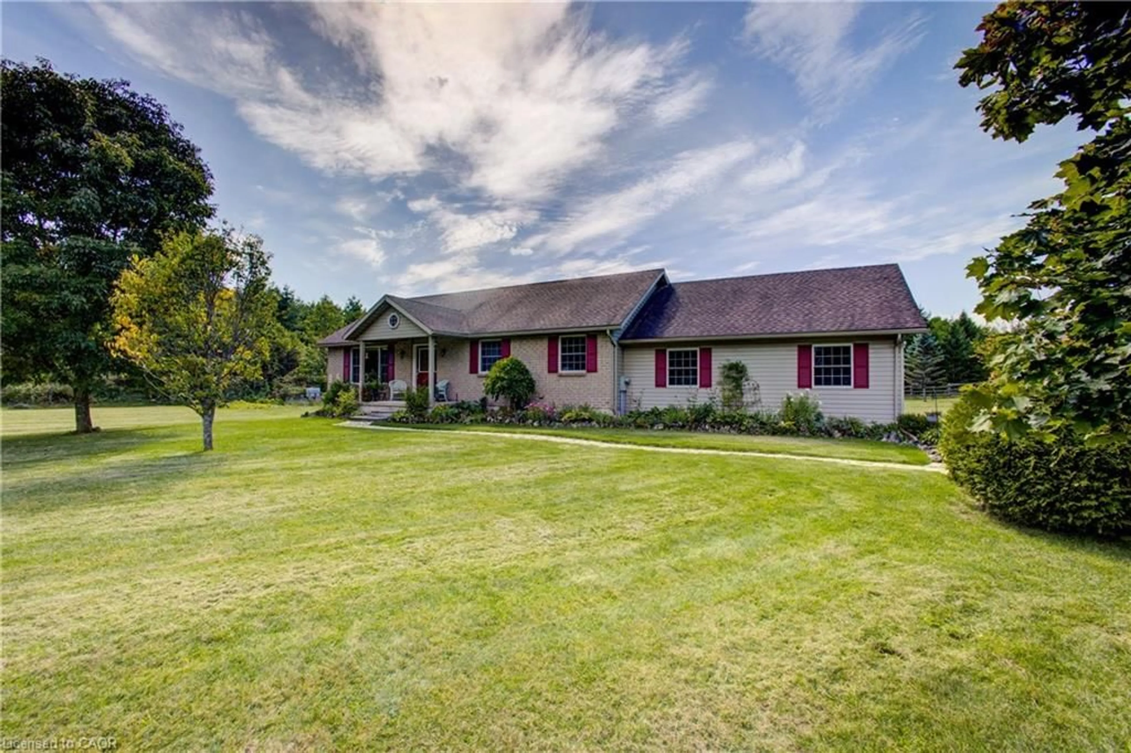 A pic from outside/outdoor area/front of a property/back of a property/a pic from drone, unknown for 394358 2 Concession, Durham Ontario N0G 1R0