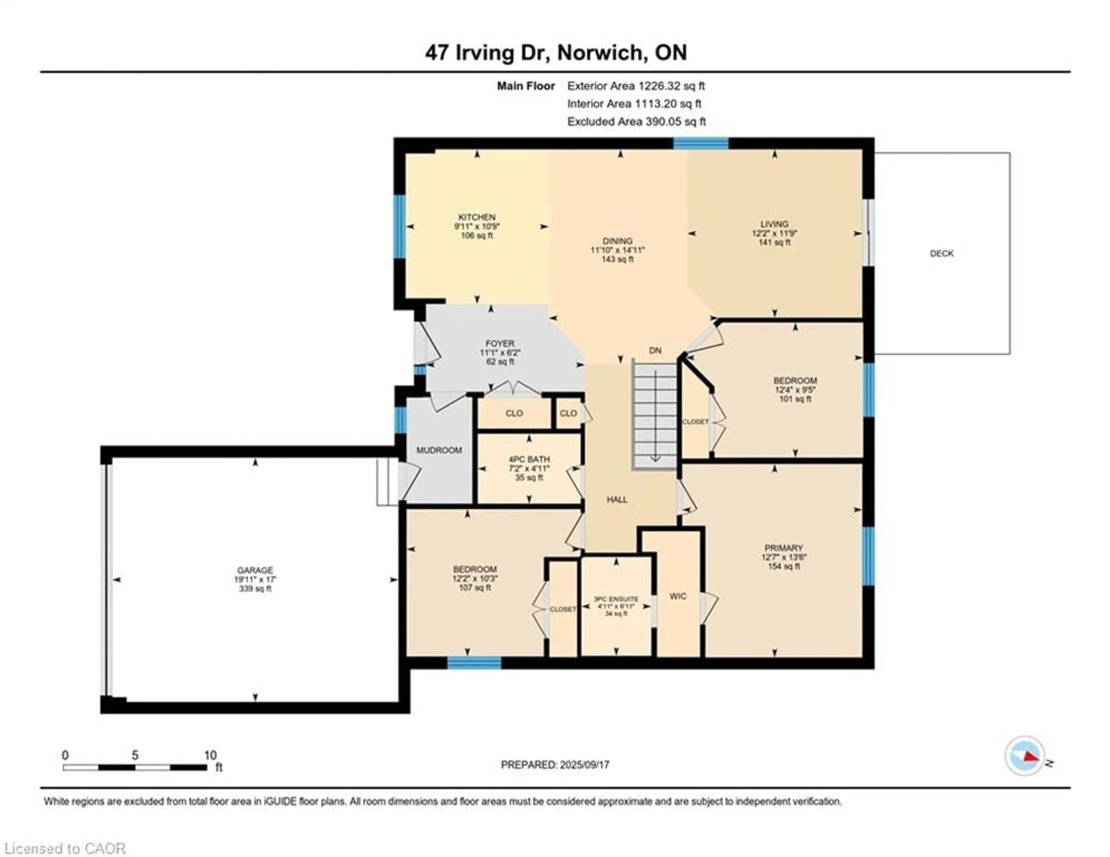 Floor plan for 47 Irving Drive Dr, Norwich Ontario N0J 1P0