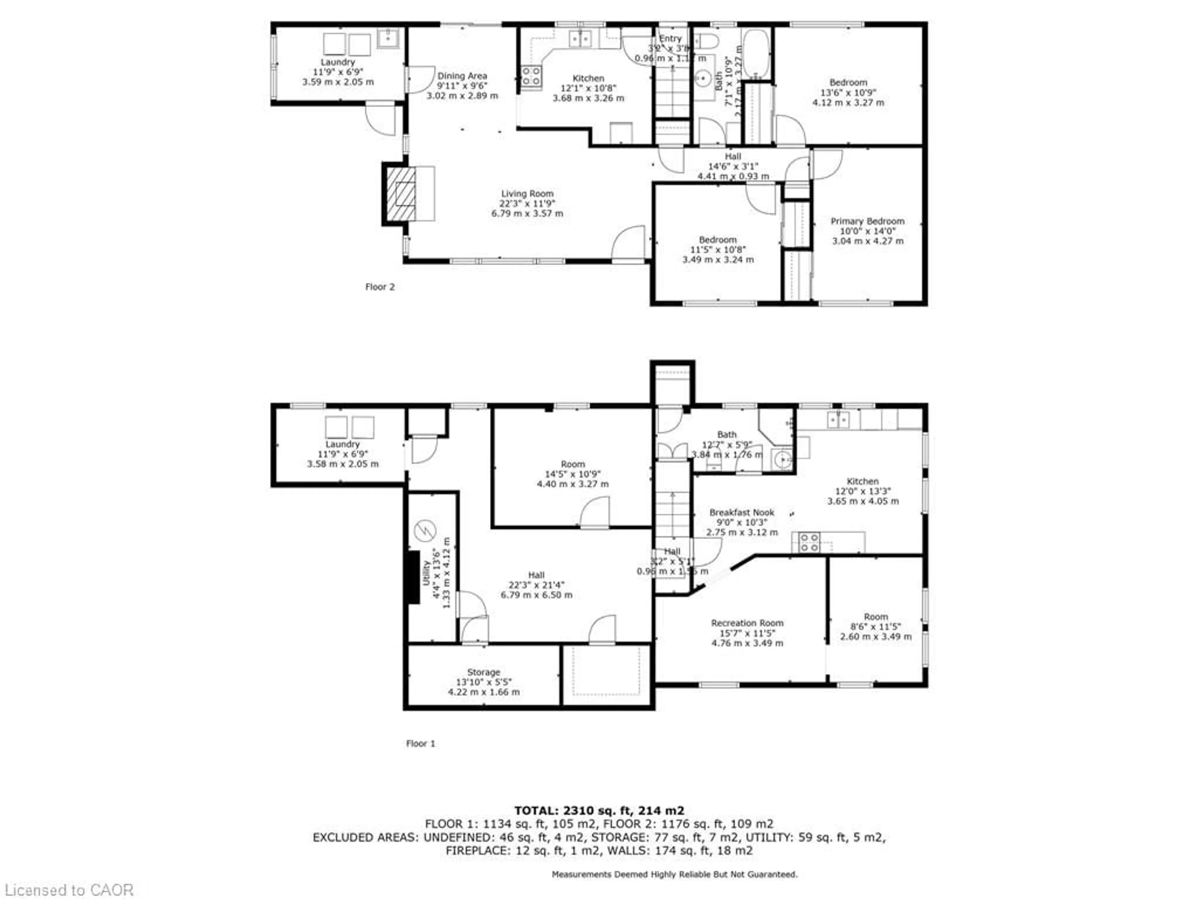 Floor plan for 509 Rose St, Cambridge Ontario N3H 2E5