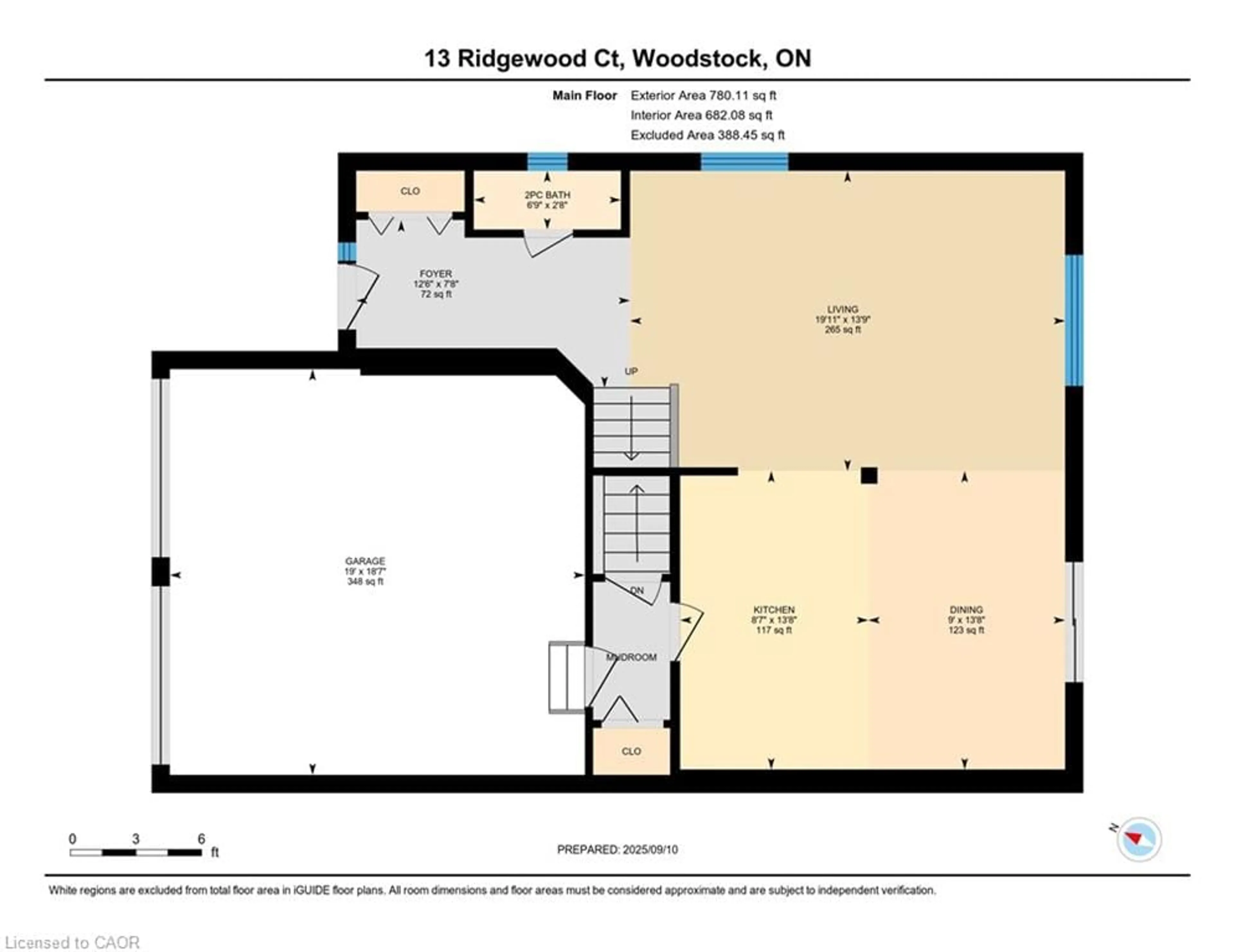 Floor plan for 13 Ridgewood Court, Woodstock Ontario N4T 0E5