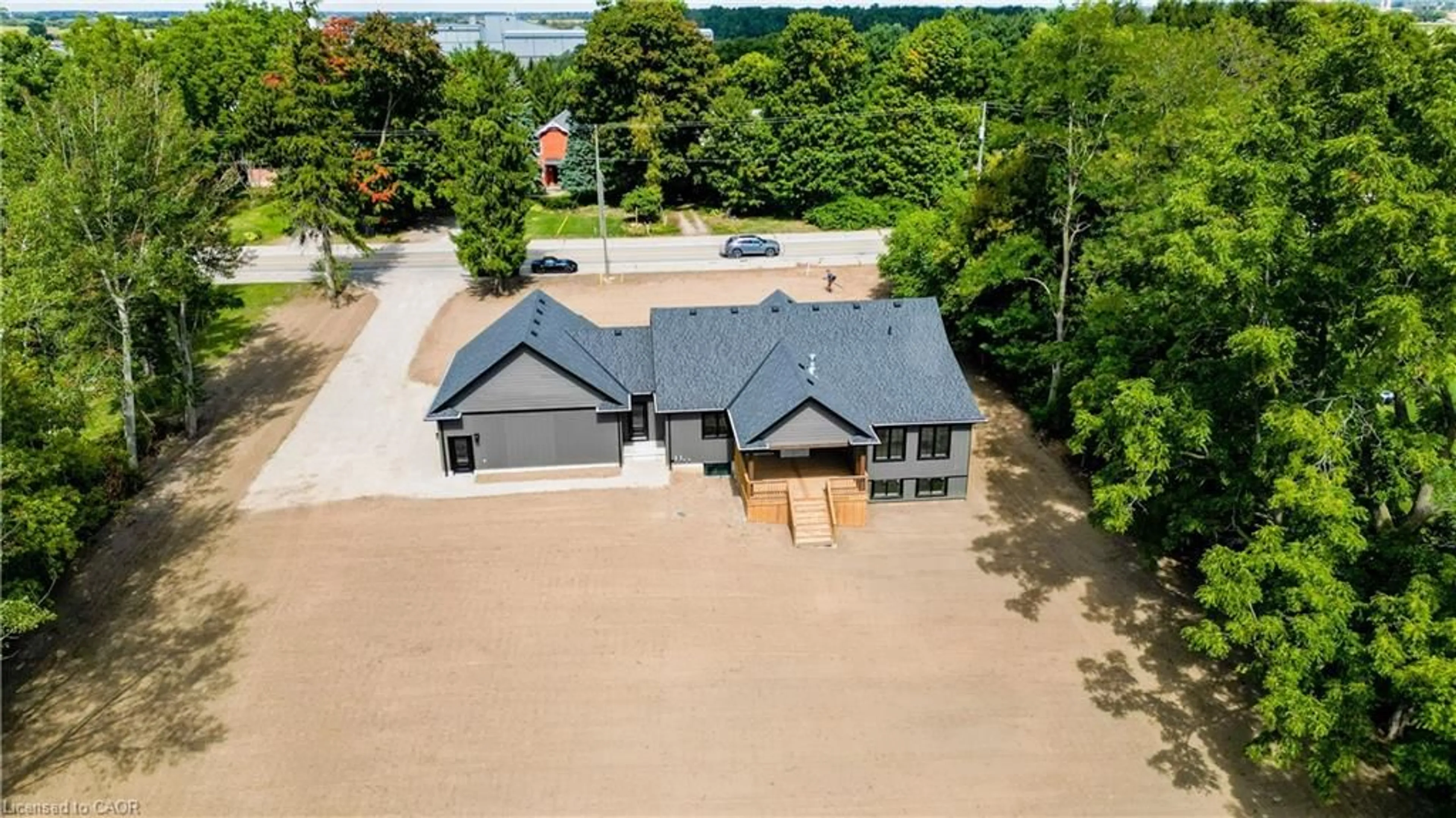 A pic from outside/outdoor area/front of a property/back of a property/a pic from drone, water/lake/river/ocean view for 371 Harley Rd, New Durham Ontario N0E 1E0