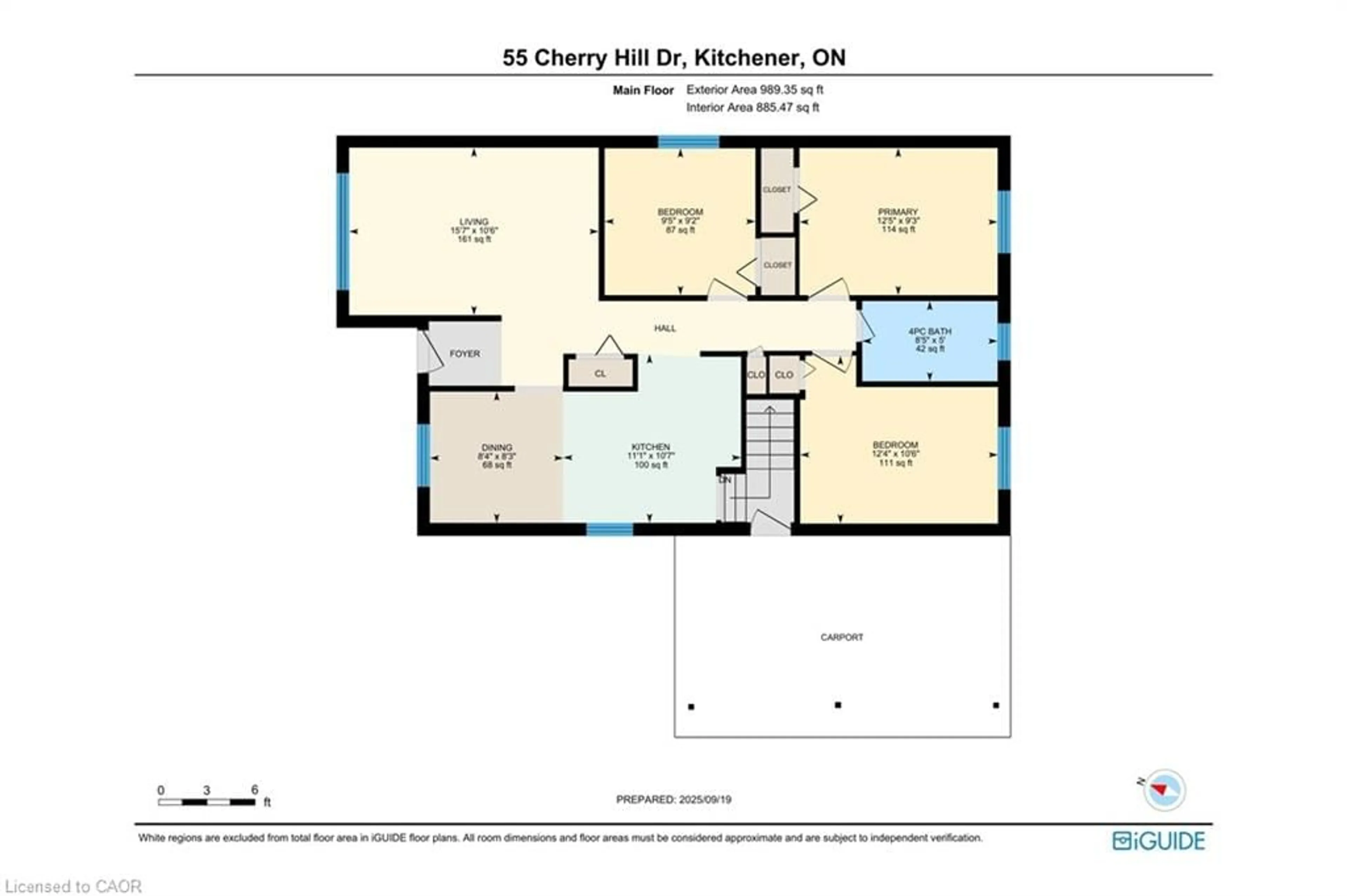 Floor plan for 55 Cherry Hill Dr, Kitchener Ontario N2E 1N5