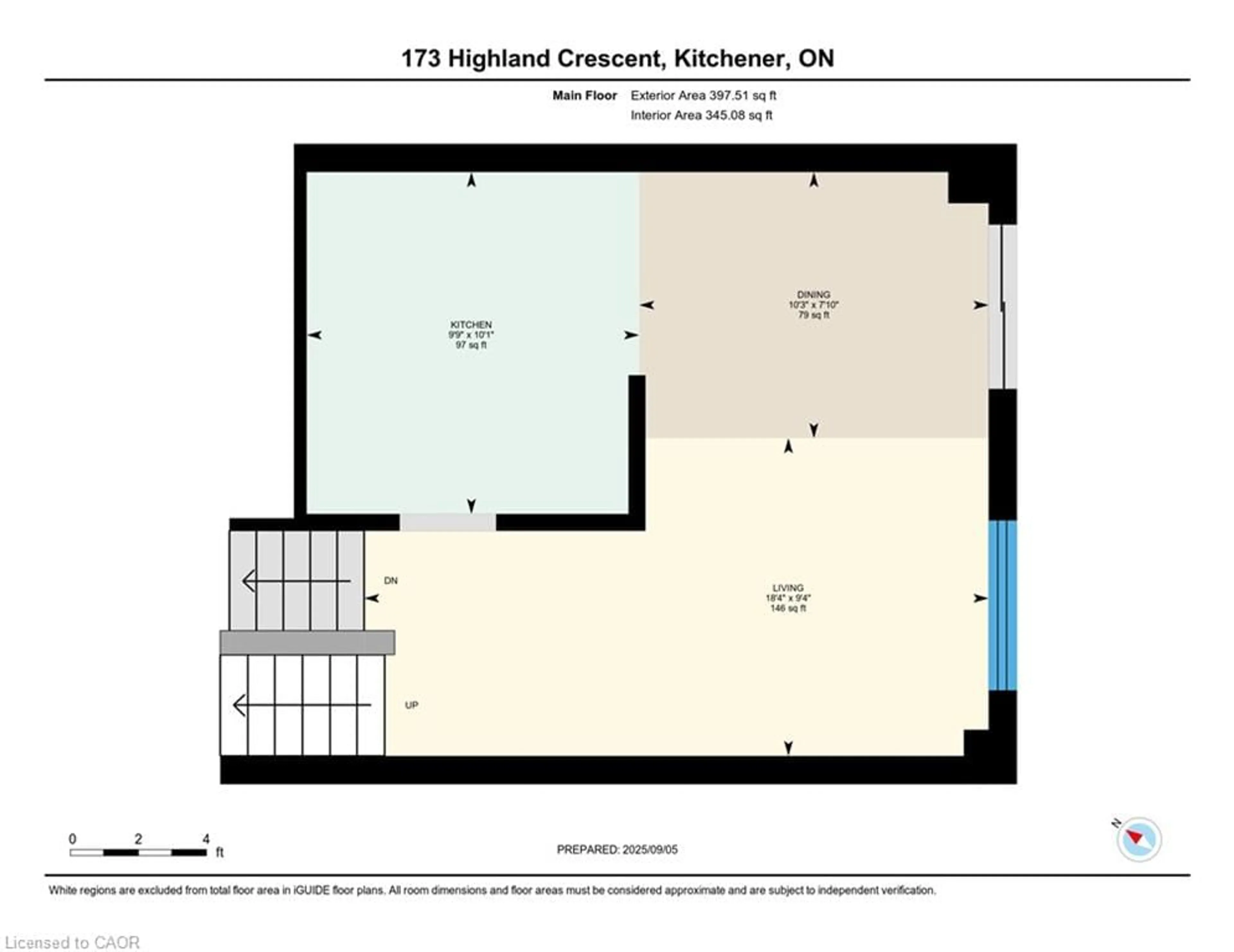 Floor plan for 173 Highland Cres, Kitchener Ontario N2M 5P8