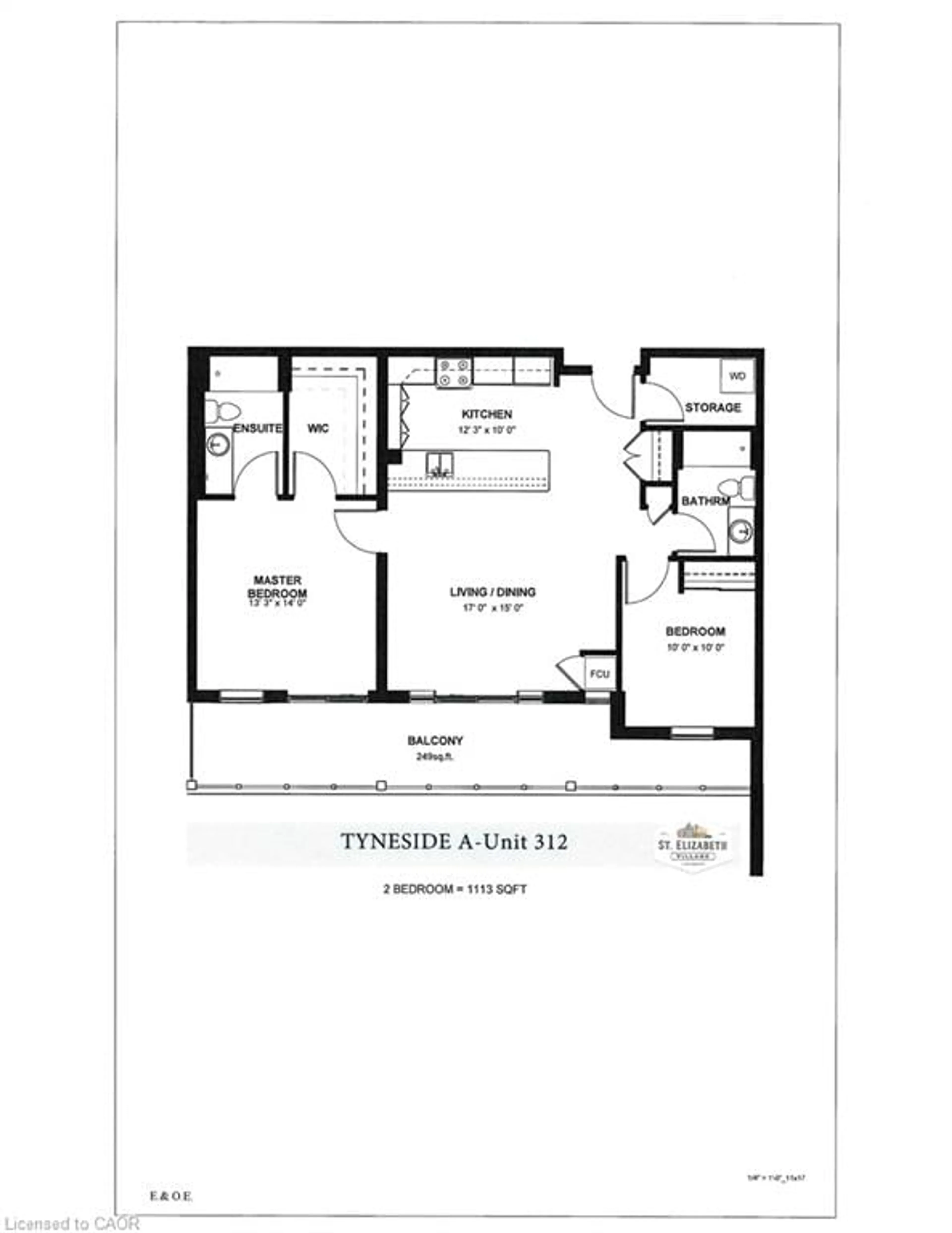 Floor plan for 39 Sister Varga Terr #312, Hamilton Ontario L9B 0J7