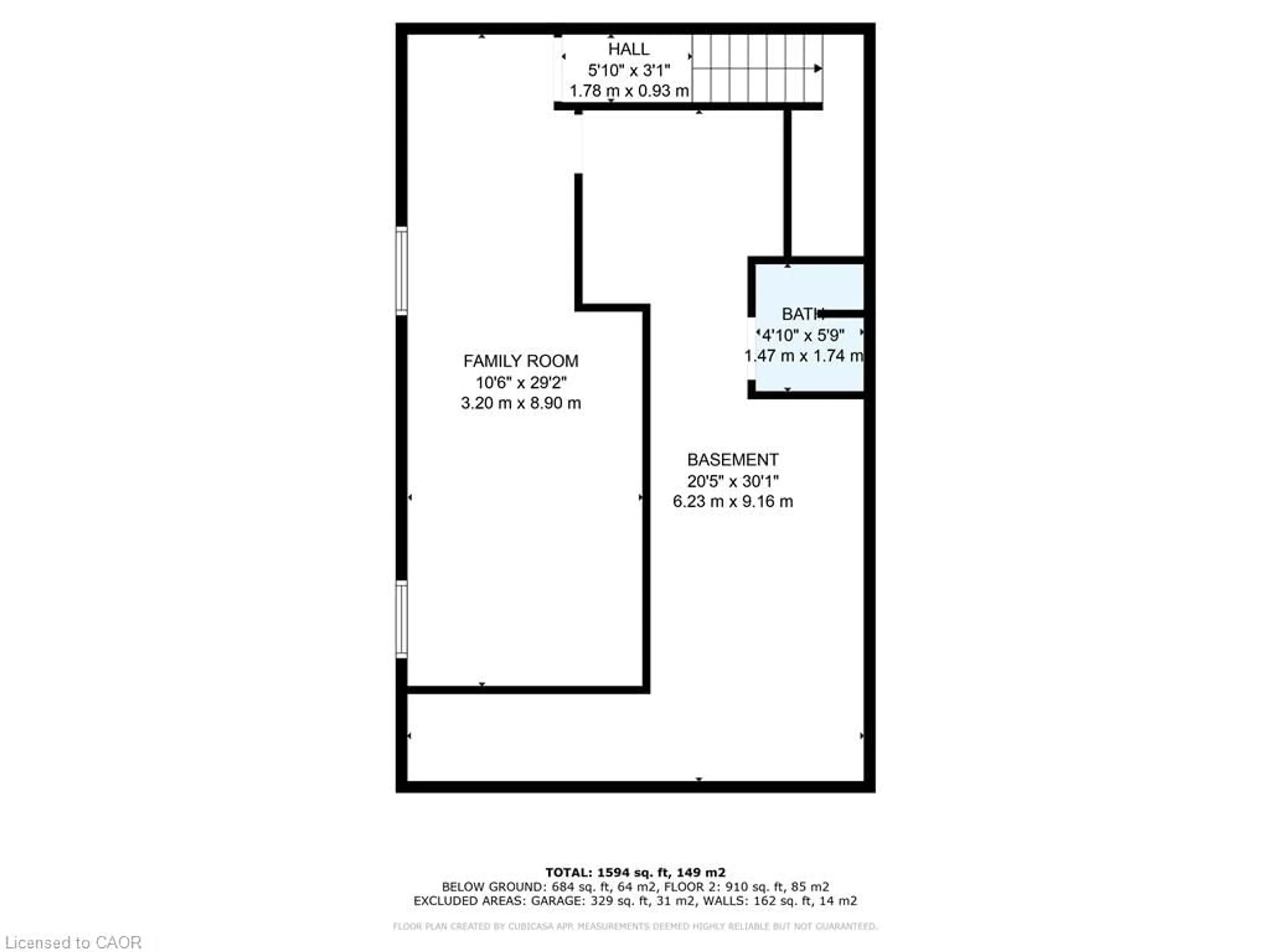 Floor plan for 233 High St, London Ontario N6C 4K9