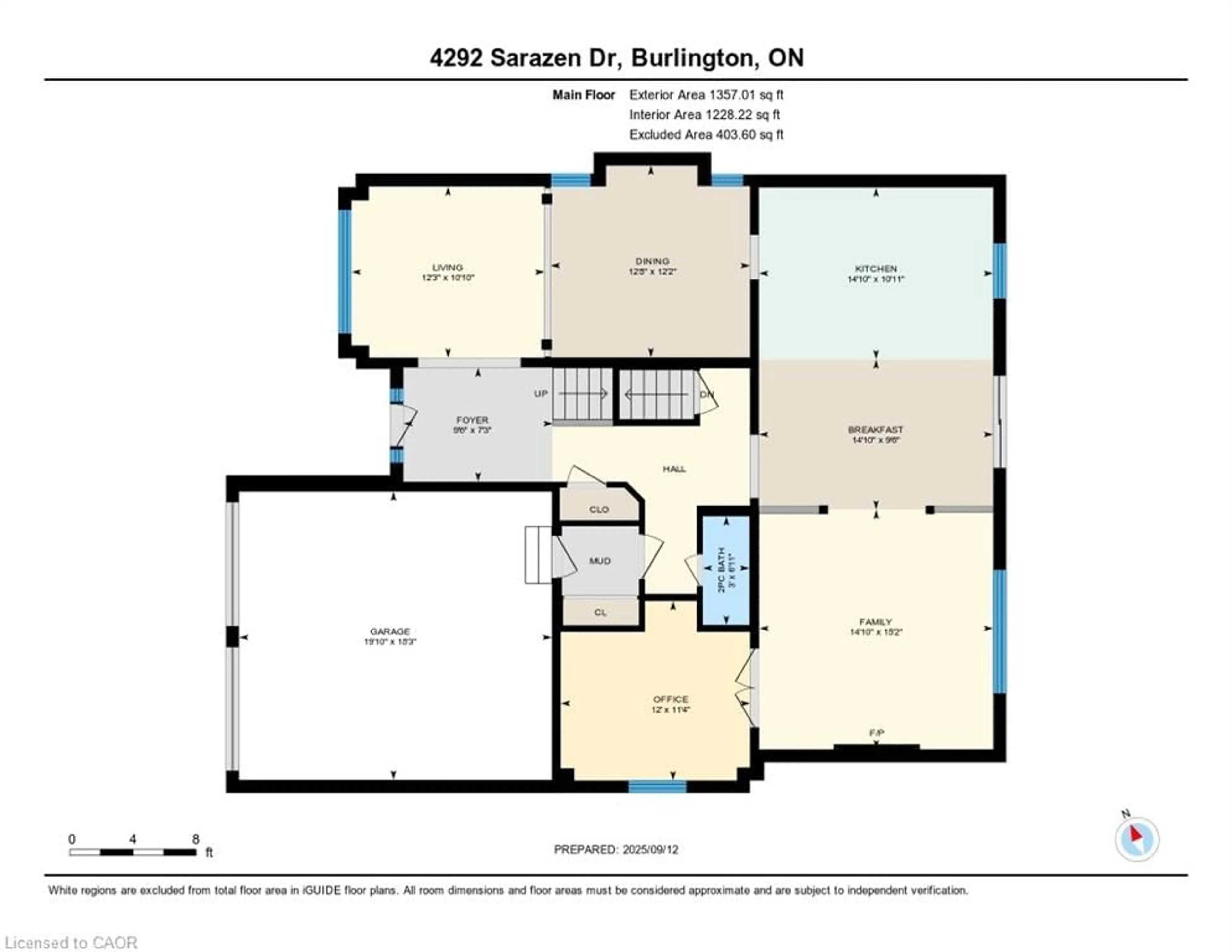 Floor plan for 4292 Sarazen Dr, Burlington Ontario L7M 4Y9