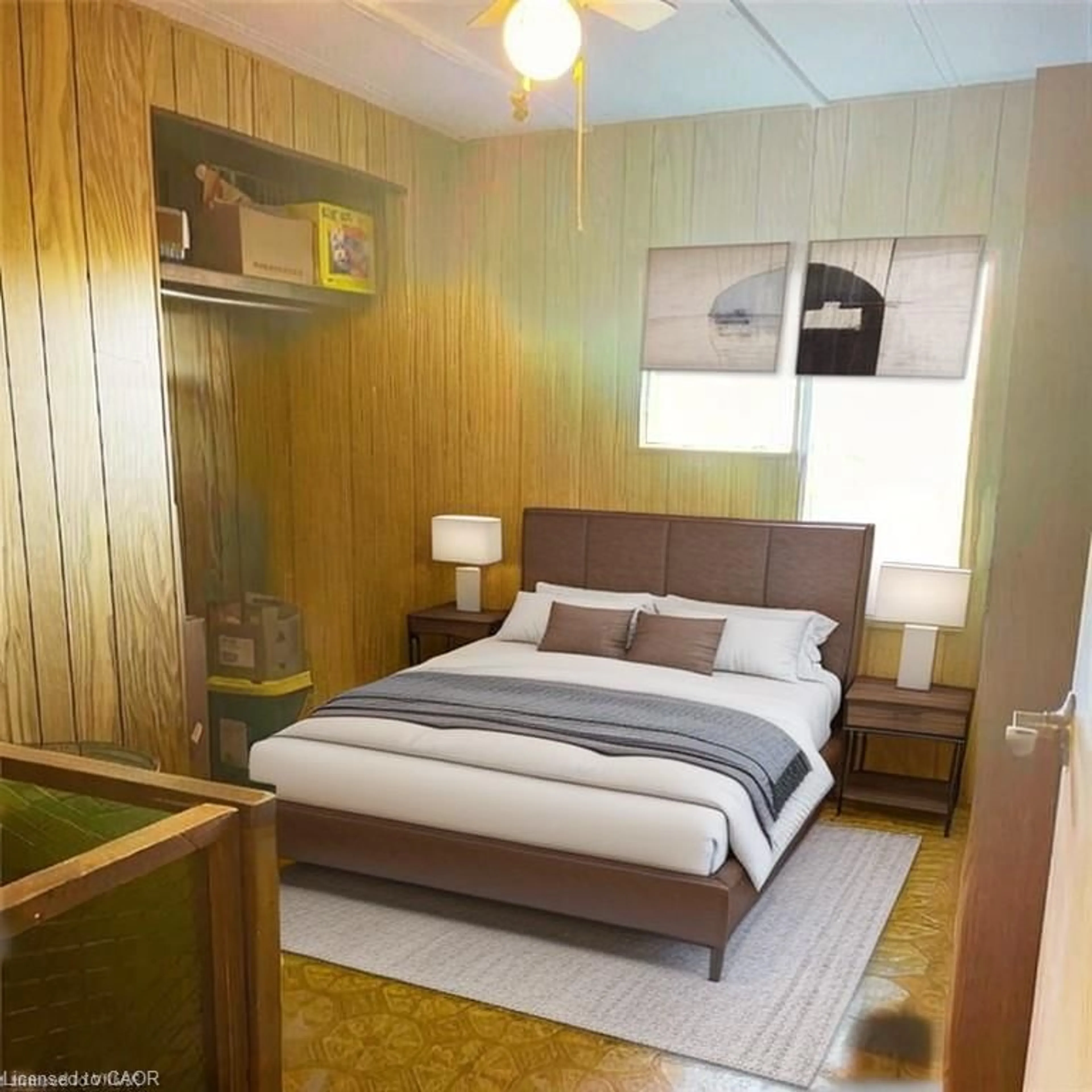 Bedroom with bed, wood/laminate floor for 813016 East Back Line, Grey Highlands Ontario N0C 1L0