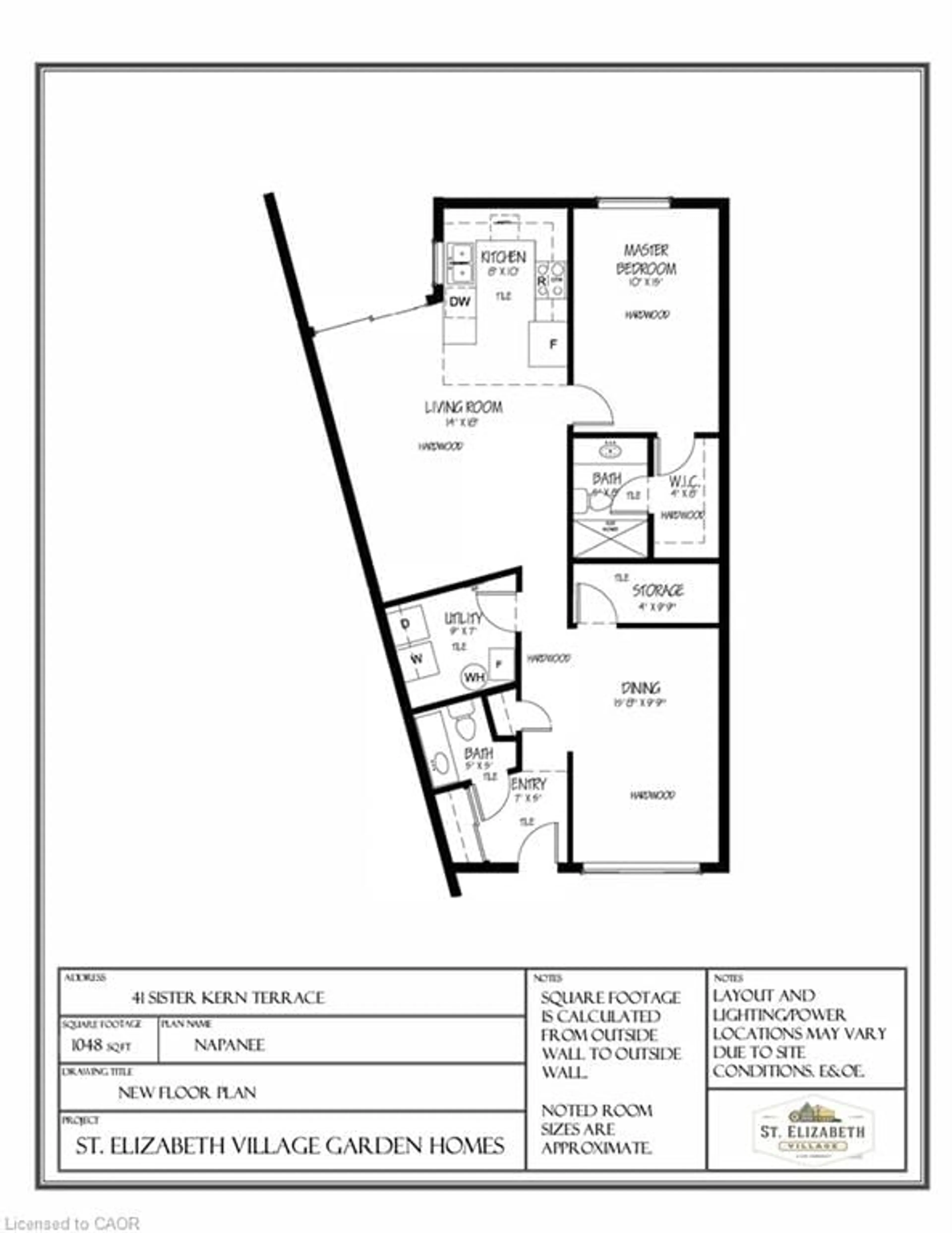 Floor plan for 41 Sister Kern Terr, Hamilton Ontario L9B 2M1