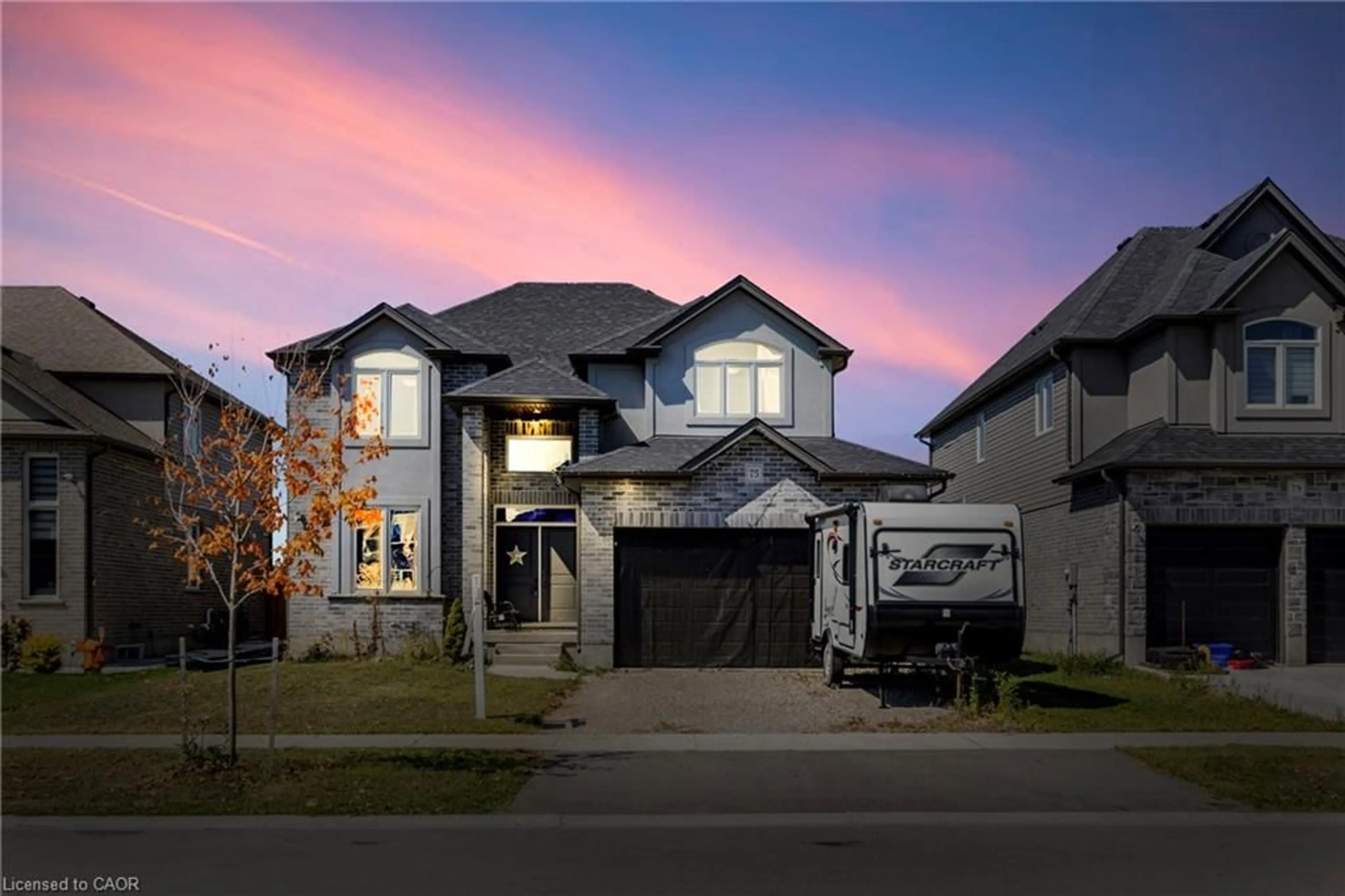 Home with vinyl exterior material, street for 75 Burton St, Innerkip Ontario N0J 1M0