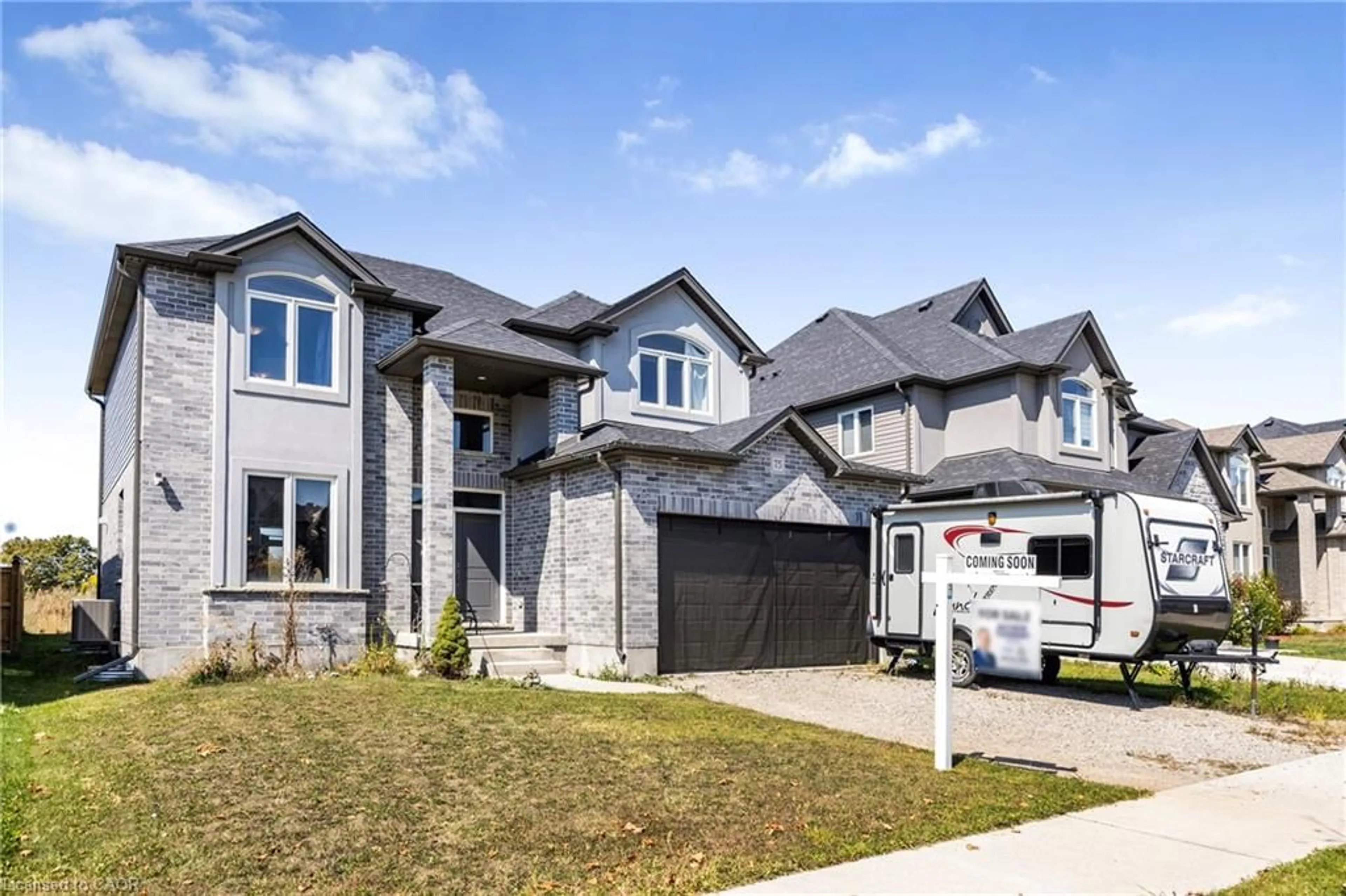 Home with brick exterior material, street for 75 Burton St, Innerkip Ontario N0J 1M0