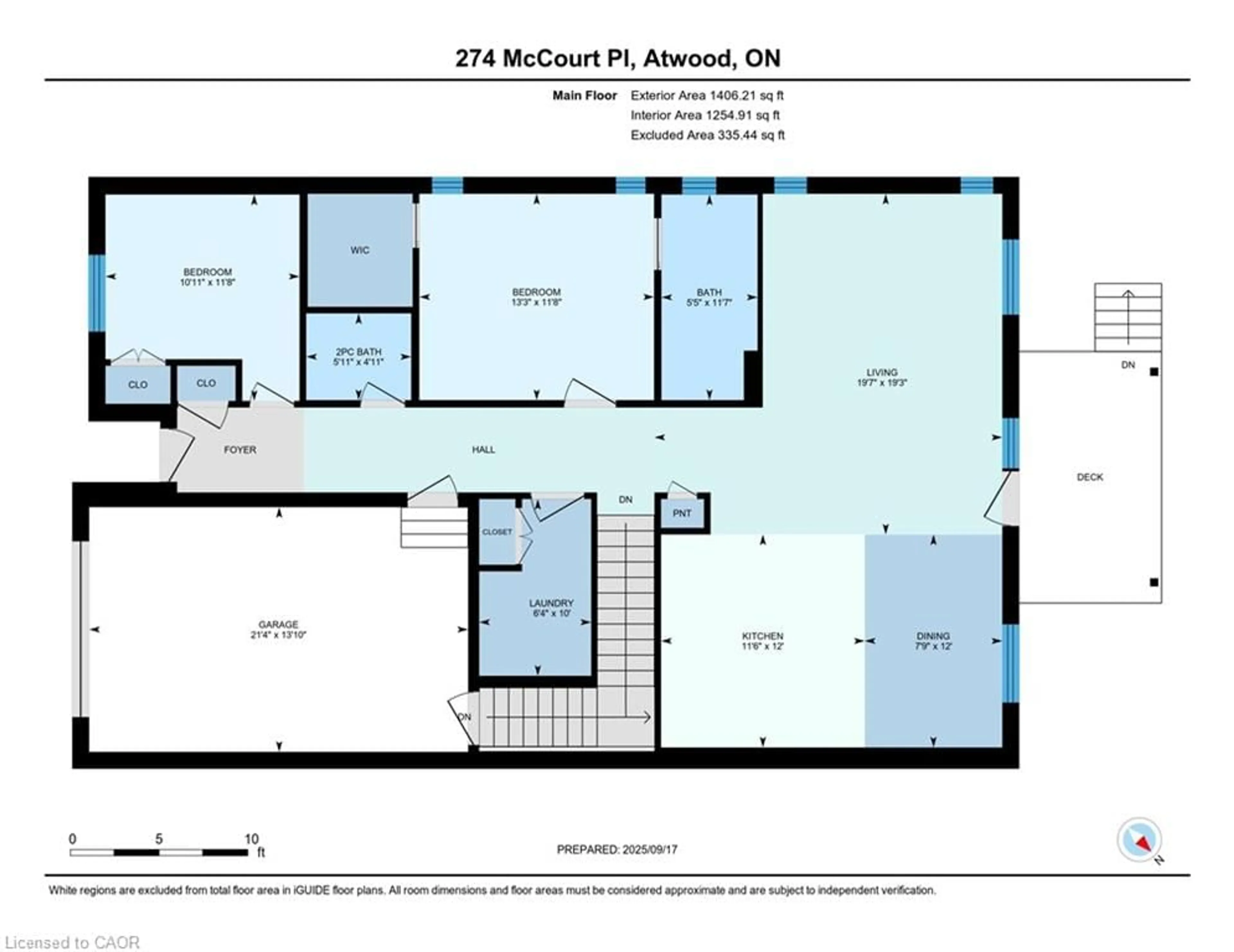 Floor plan for 274 Mccourt Pl, Atwood Ontario N0G 1B0