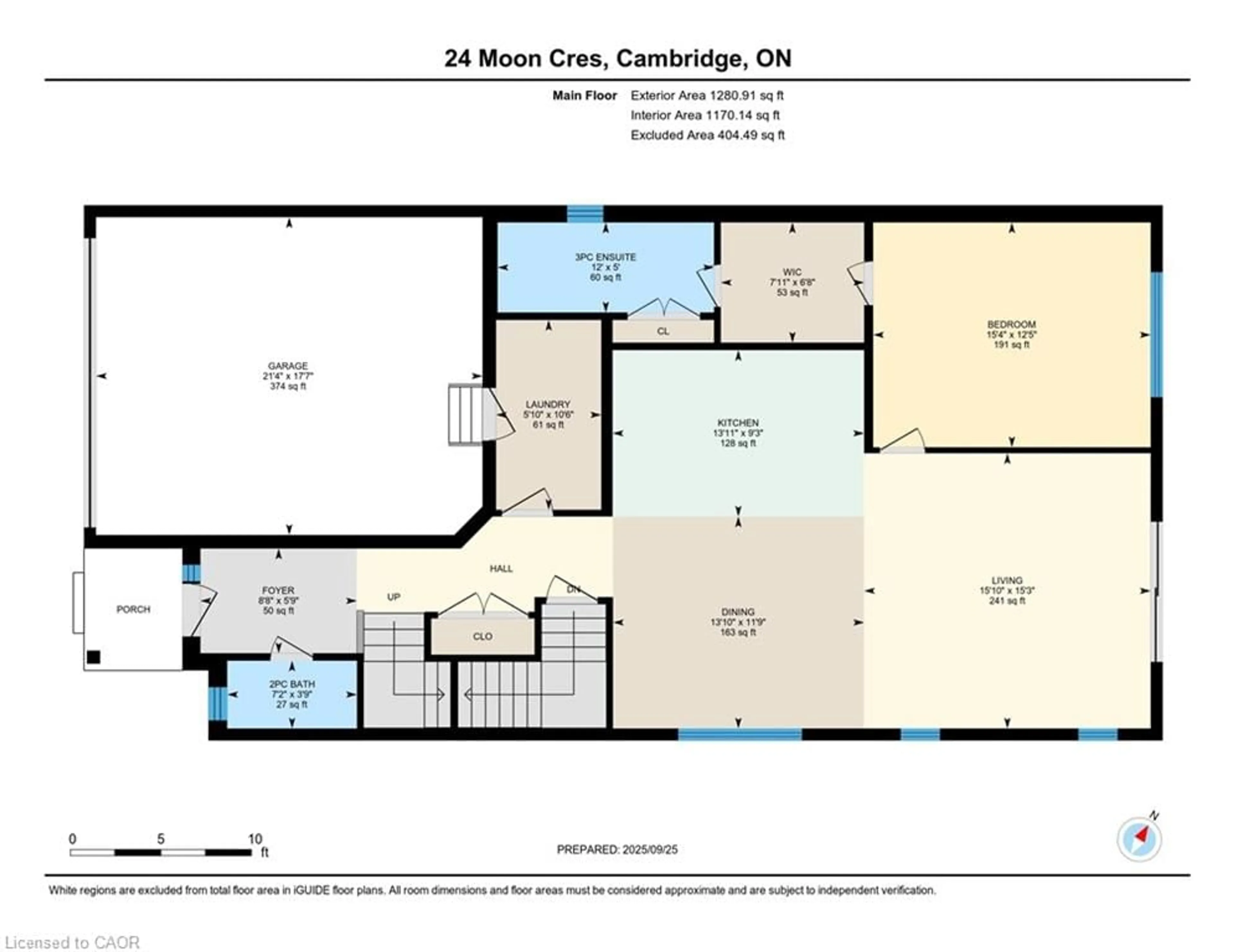Floor plan for 24 Moon Cres, Cambridge Ontario N1S 5B4