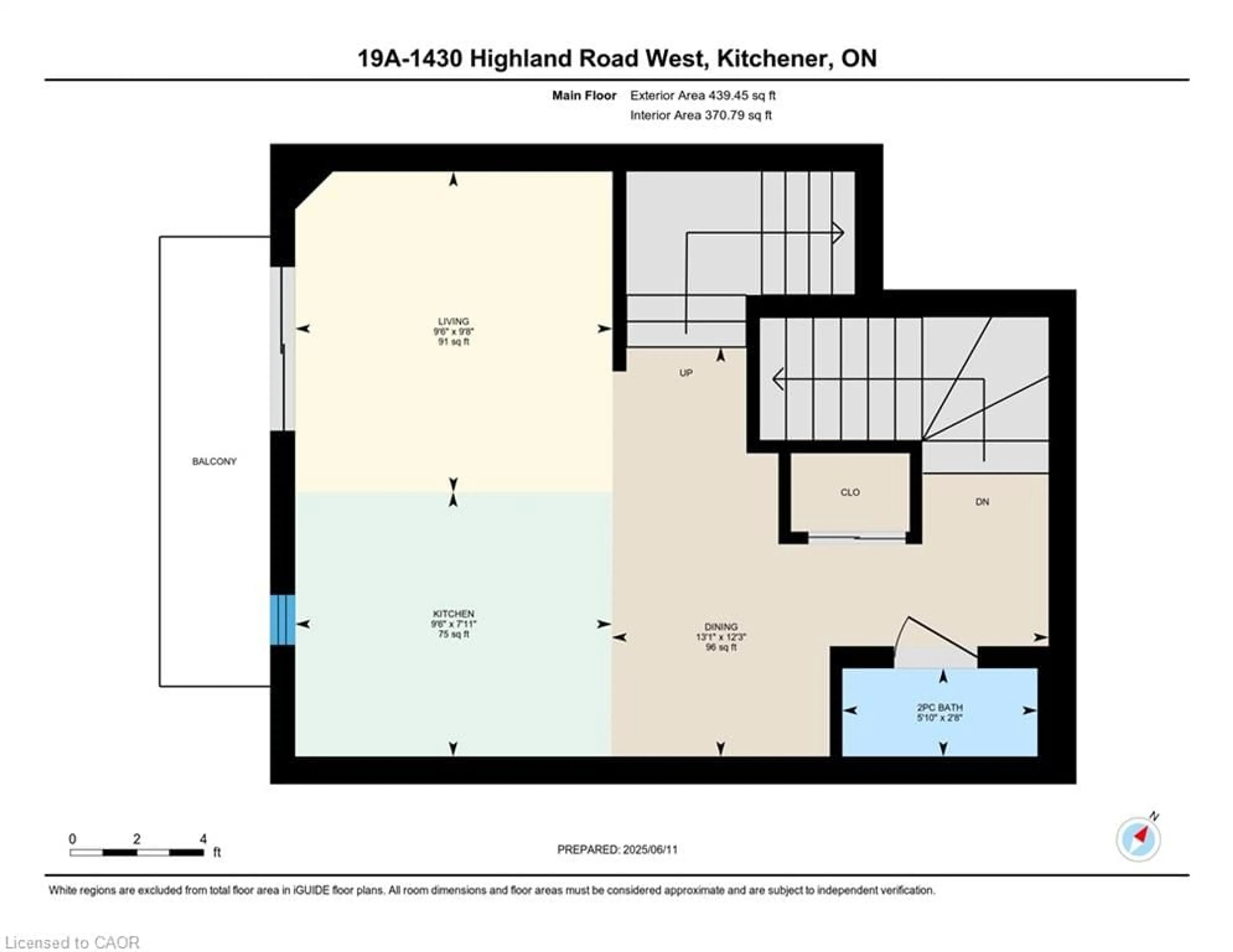 Floor plan for 1430 Highland Rd #19A, Kitchener Ontario N2N 0C3