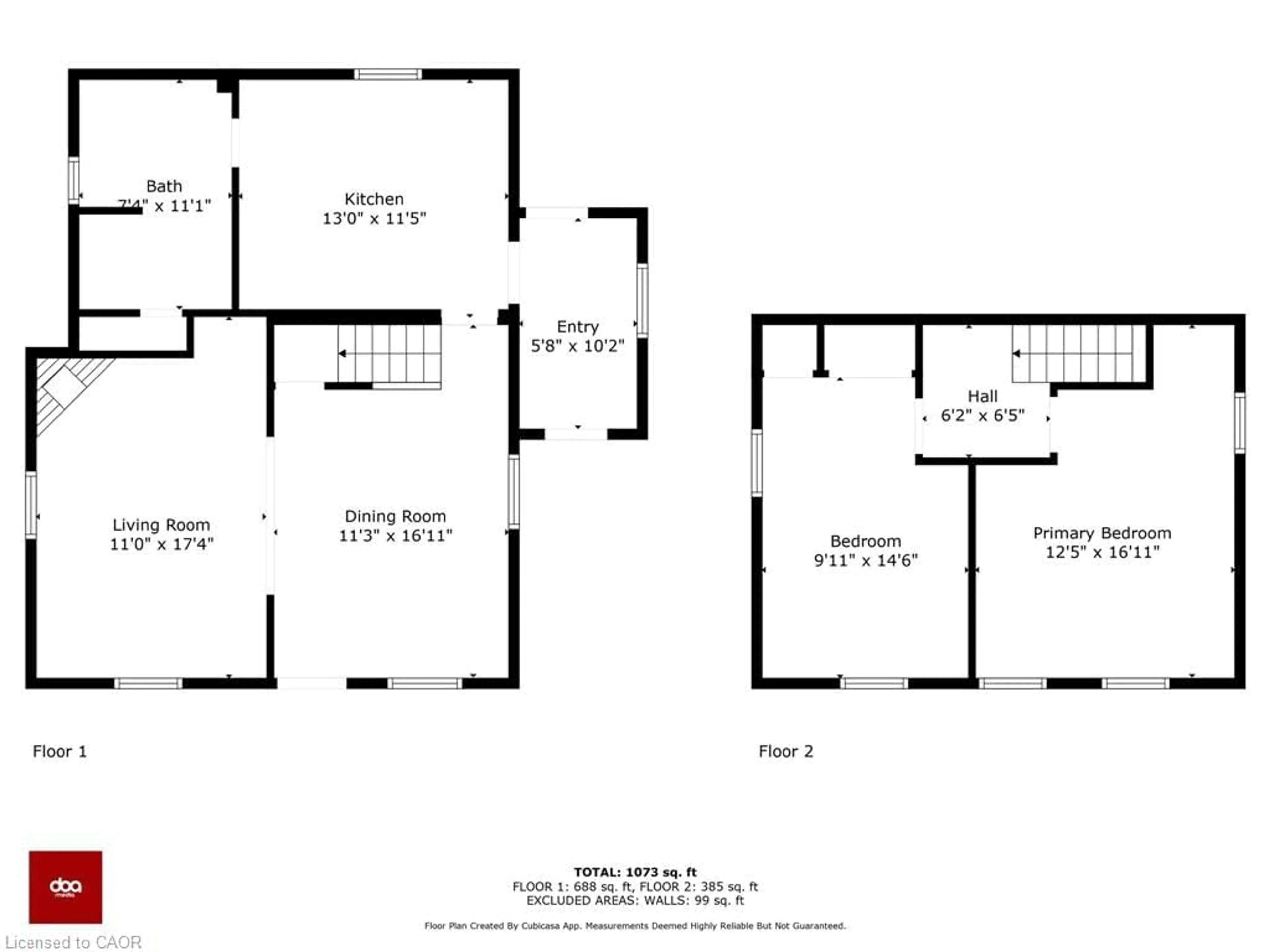 Floor plan for 83 Orkney St, Caledonia Ontario N3W 1B1
