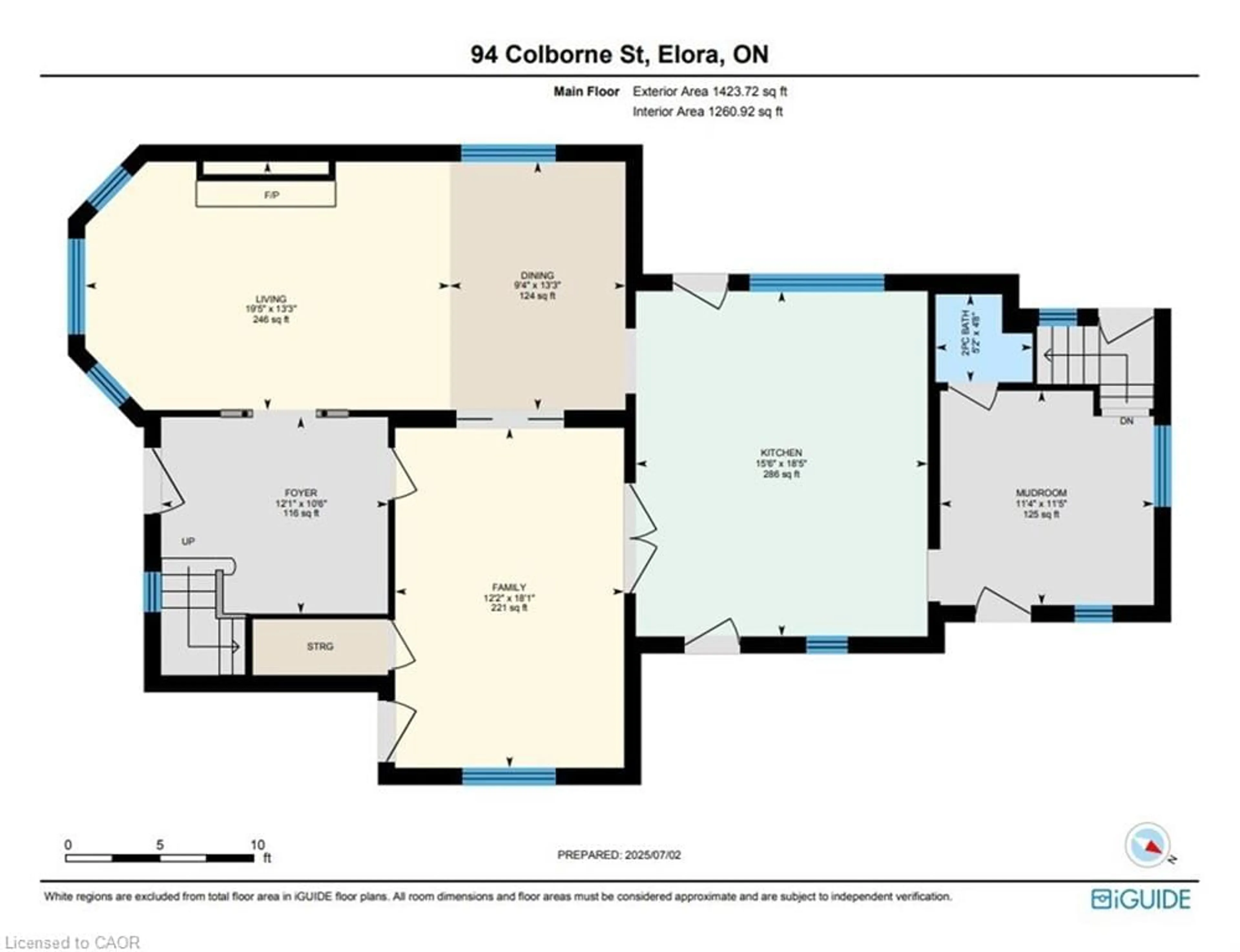 Floor plan for 94 Colborne St, Elora Ontario N0B 1S0