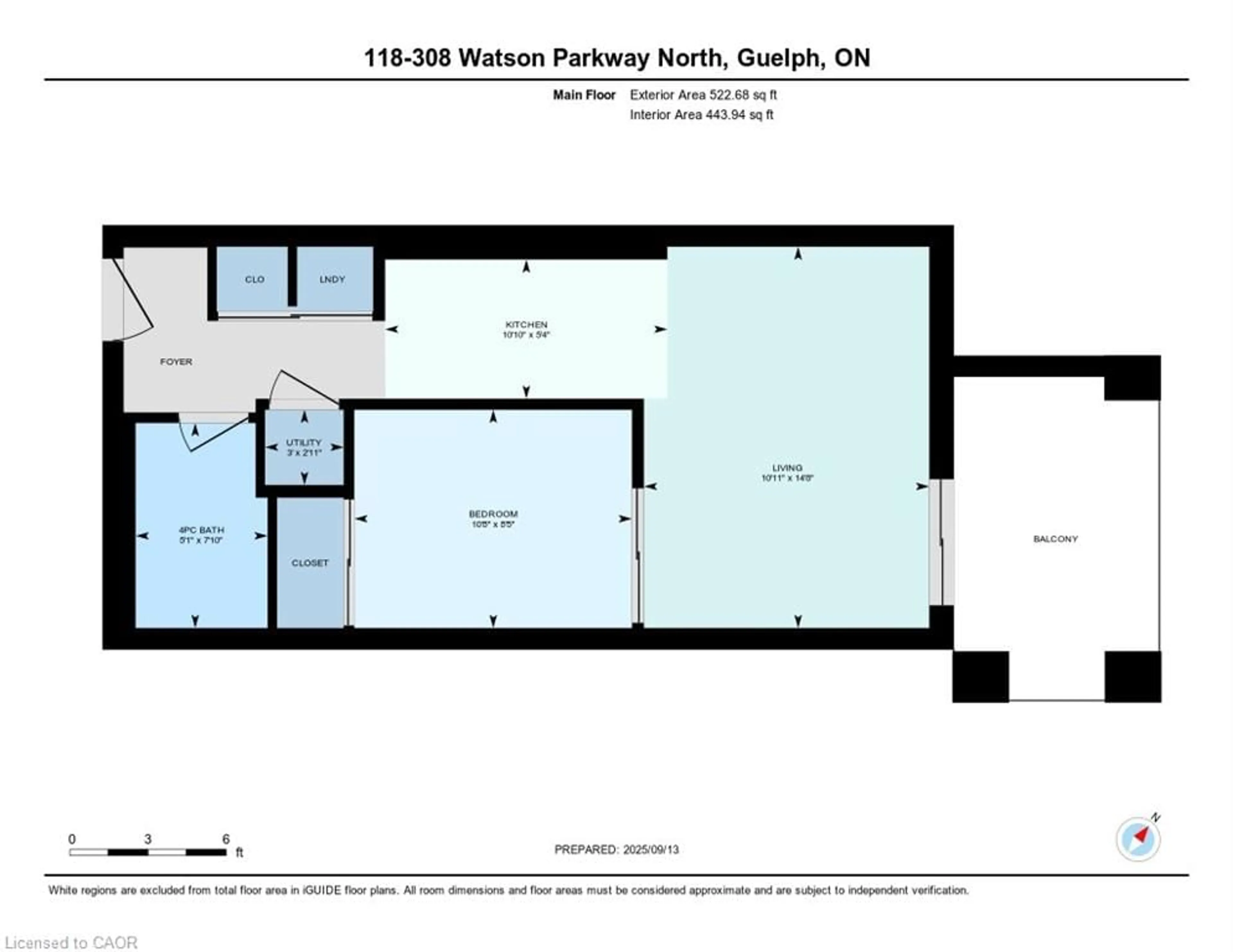 Floor plan for 308 Watson Pky #118, Guelph Ontario N1E 0G7