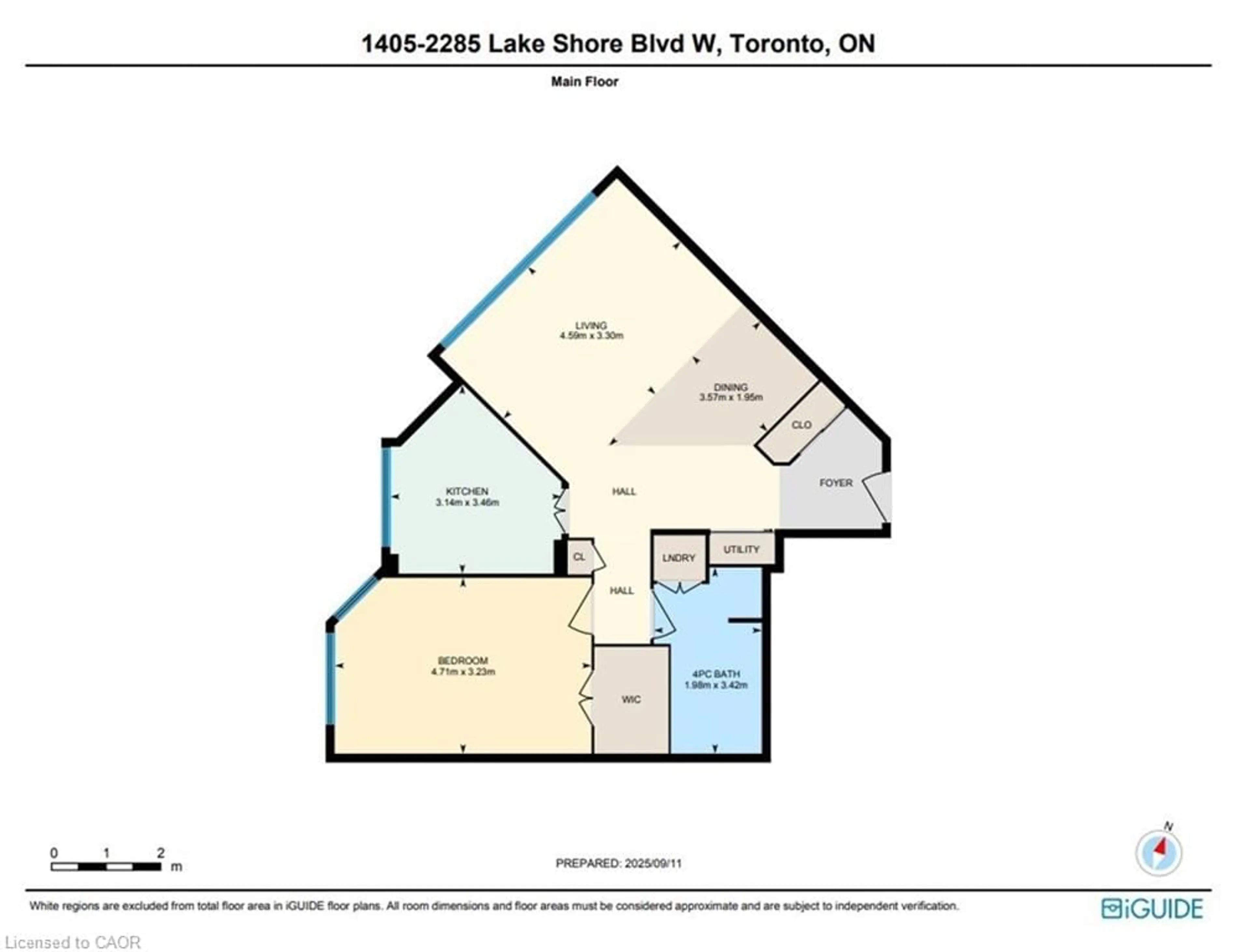 Floor plan for 2285 Lake Shore Blvd #1405, Toronto Ontario M8V 3X9