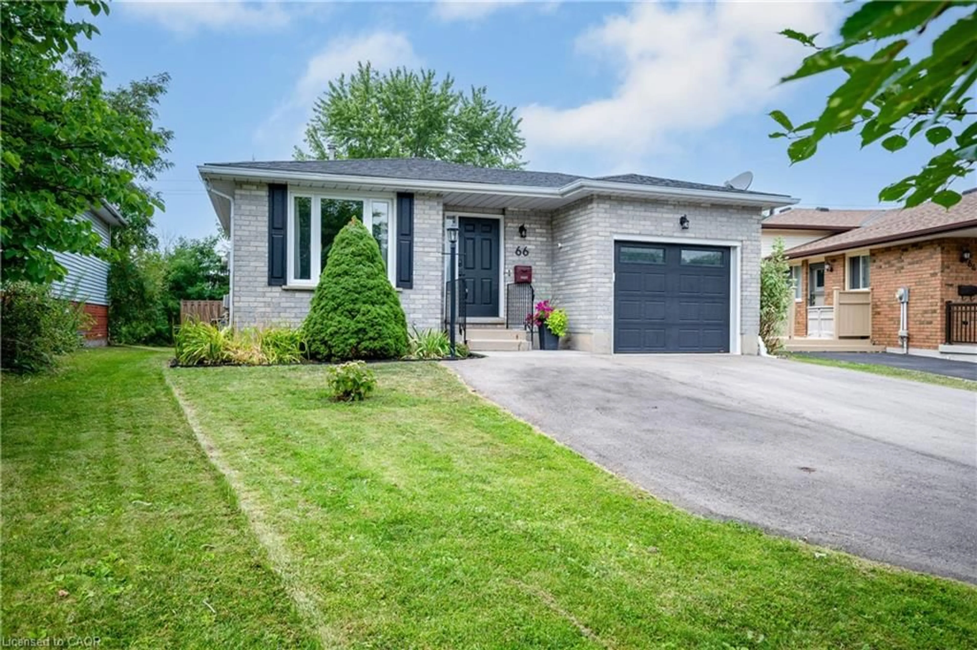 Home with brick exterior material, street for 66 High Acres Cres, Kitchener Ontario N2N 2S4