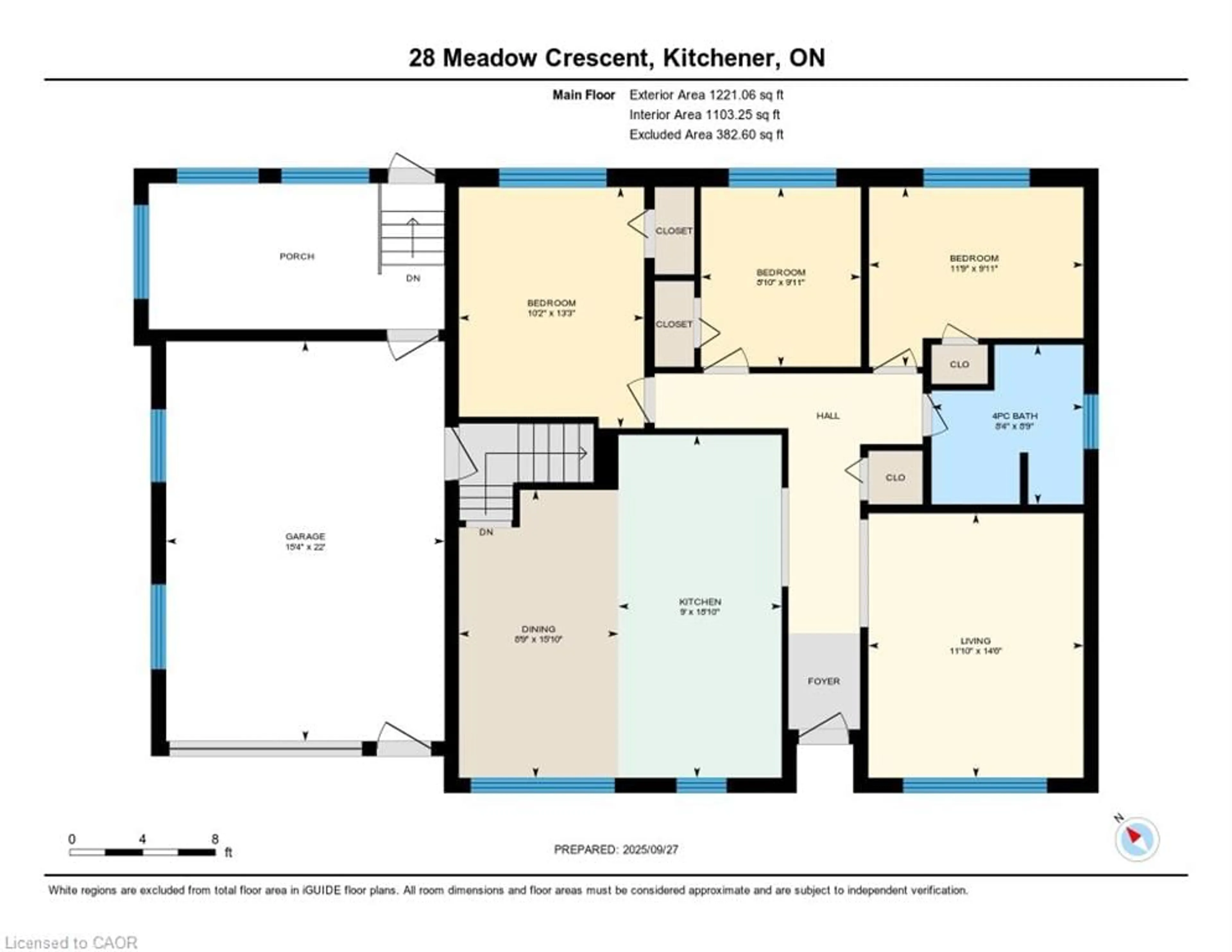 Floor plan for 28 Meadow Cres, Kitchener Ontario N2M 4E7