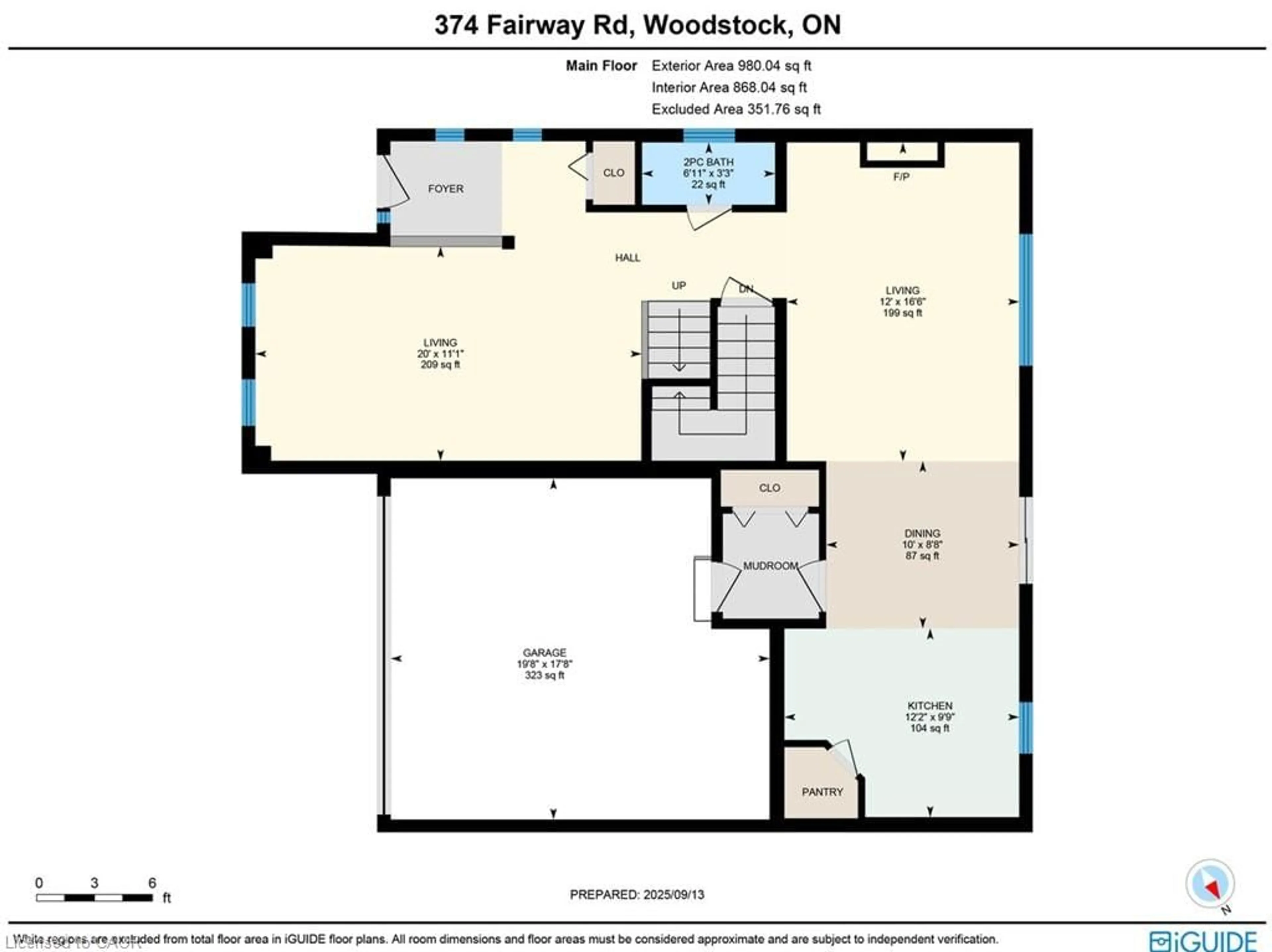 Floor plan for 374 Fairway Rd, Woodstock Ontario N4T 0E1