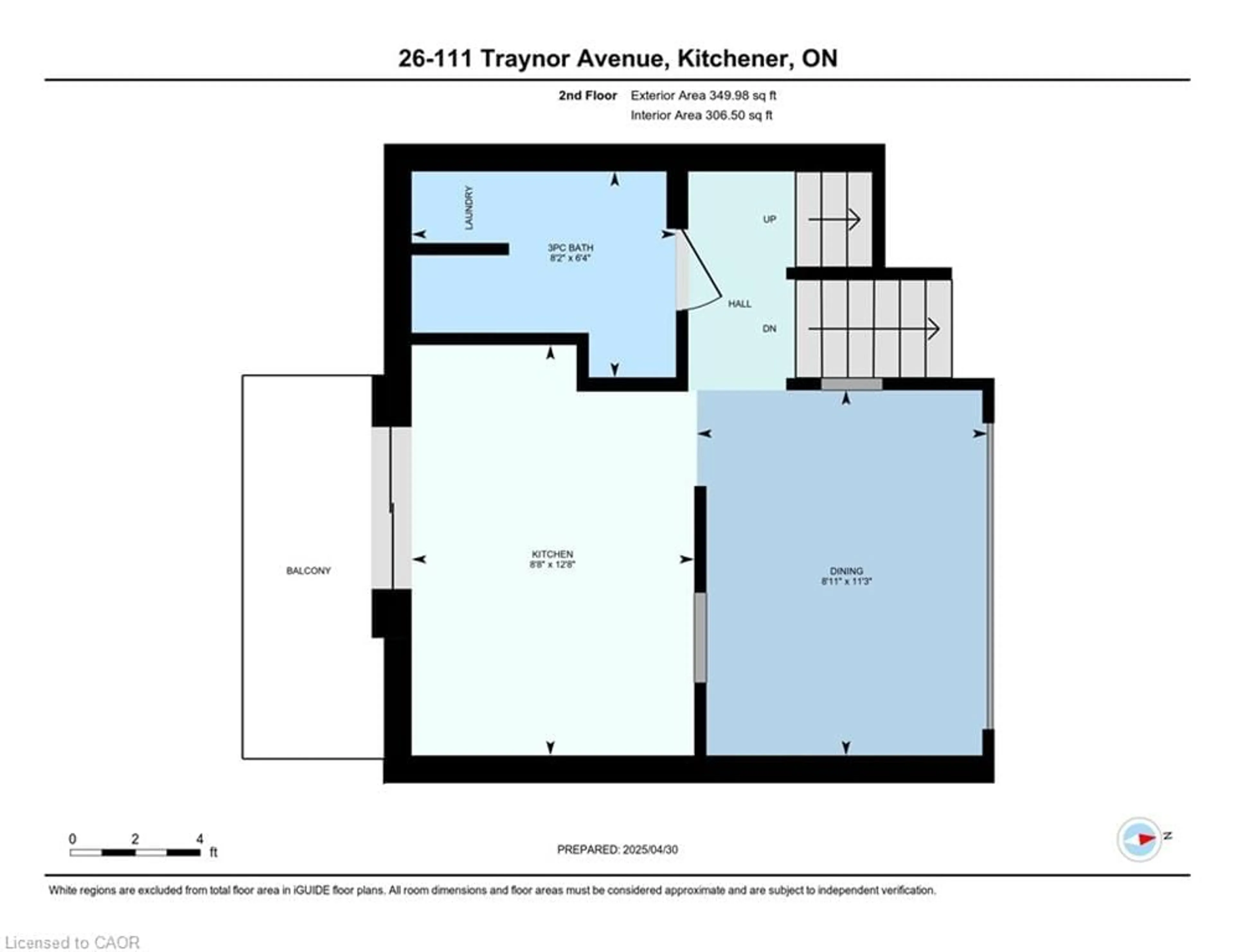 Floor plan for 111 Traynor Ave #26, Kitchener Ontario N2C 2N2