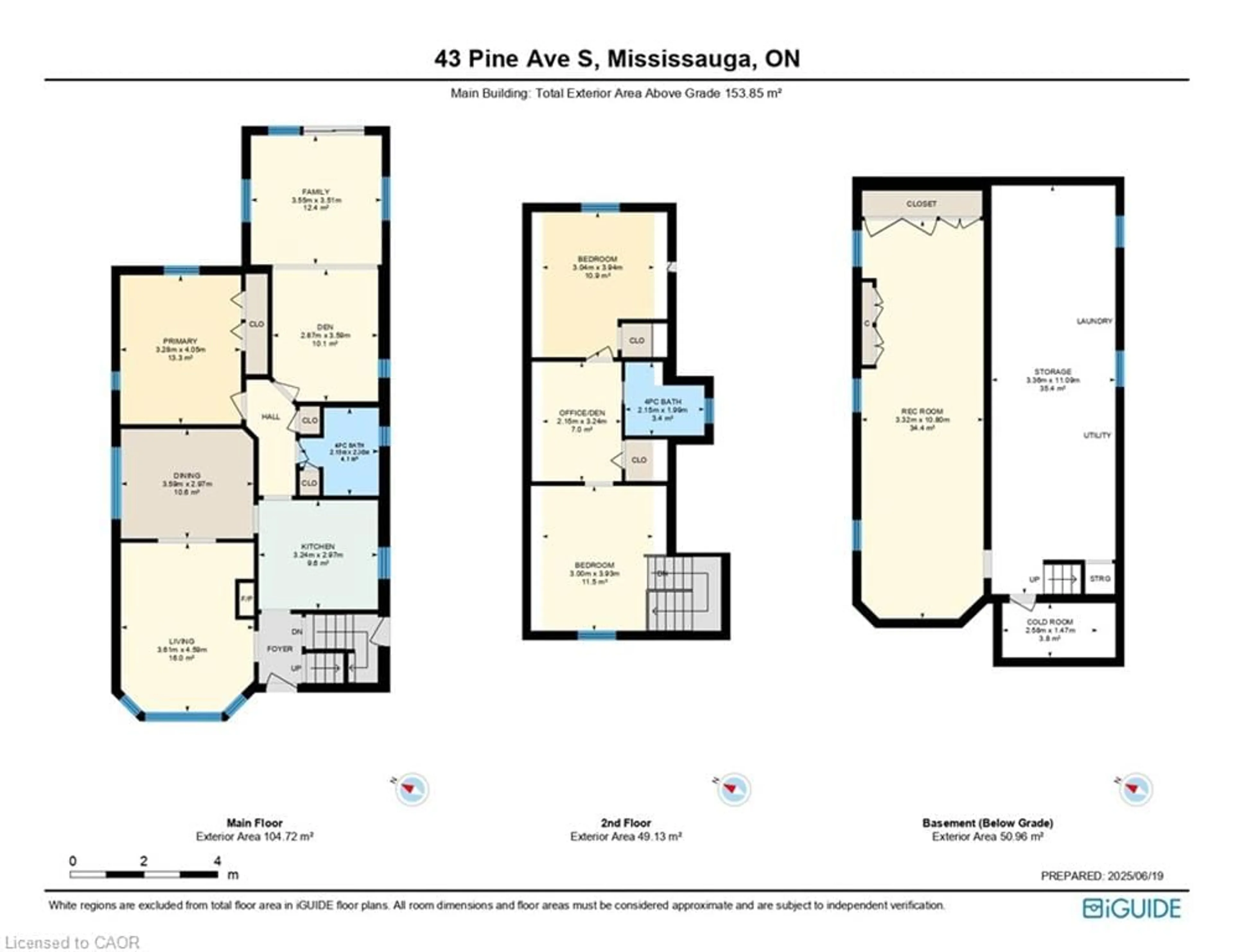 Floor plan for 43 Pine Ave, Mississauga Ontario L5H 2P5