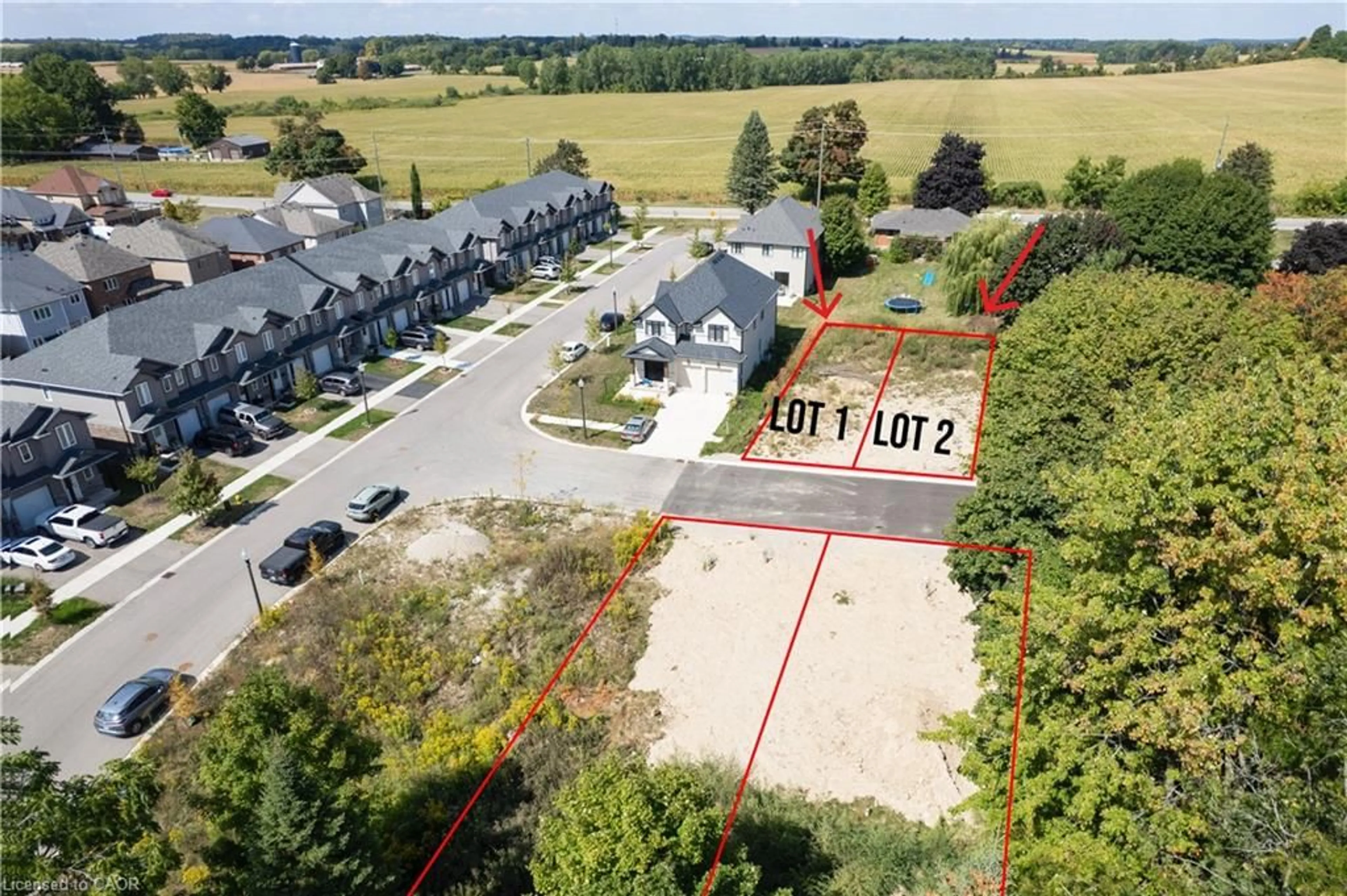 A pic from outside/outdoor area/front of a property/back of a property/a pic from drone, street for LOT 1 & 2 Leslie St, Woodstock Ontario N4S 7W2