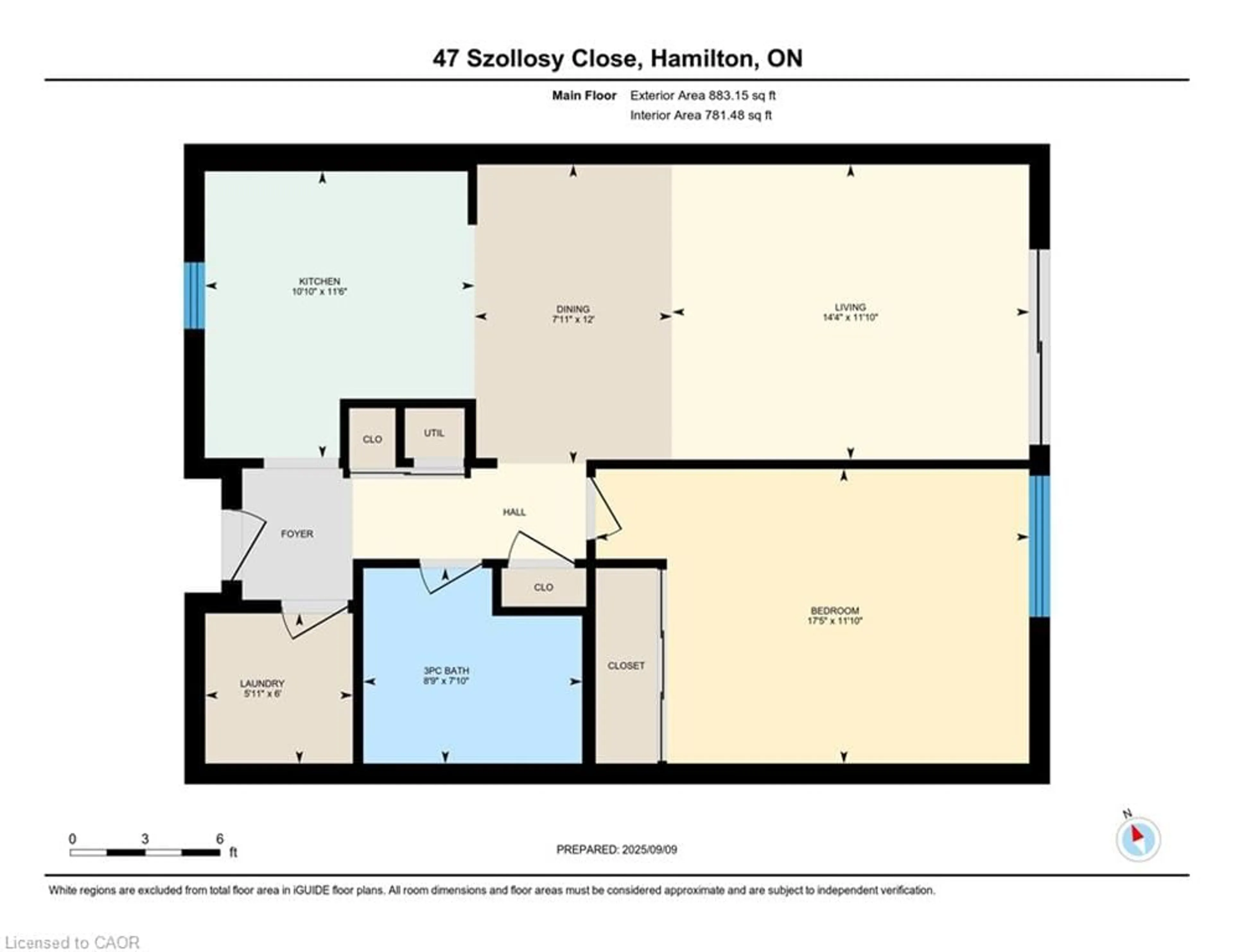 Floor plan for 47 Szollosy Cir, Hamilton Ontario L9B 1T8