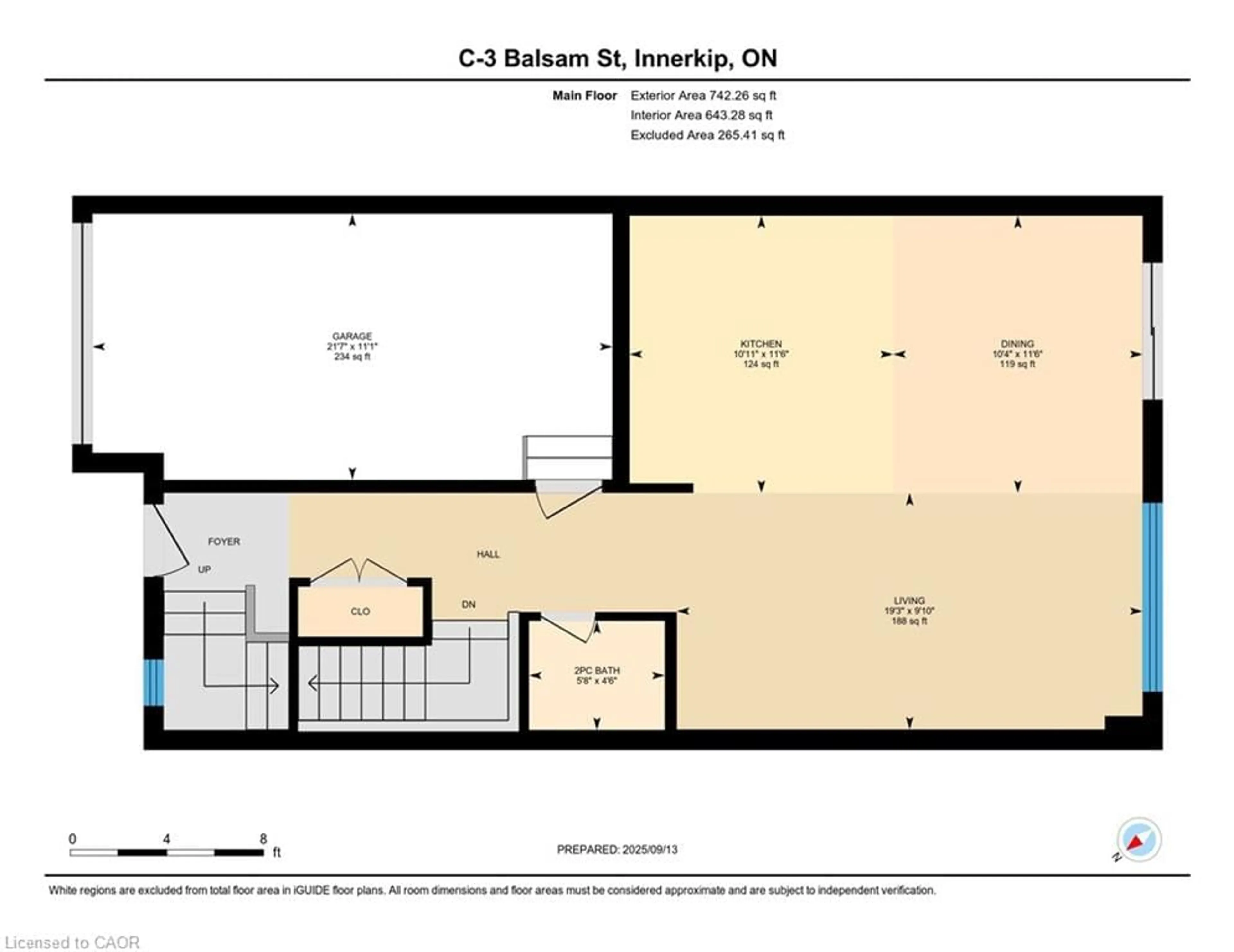 Floor plan for 3C Balsam Street, Innerkip Ontario N0J 1M0