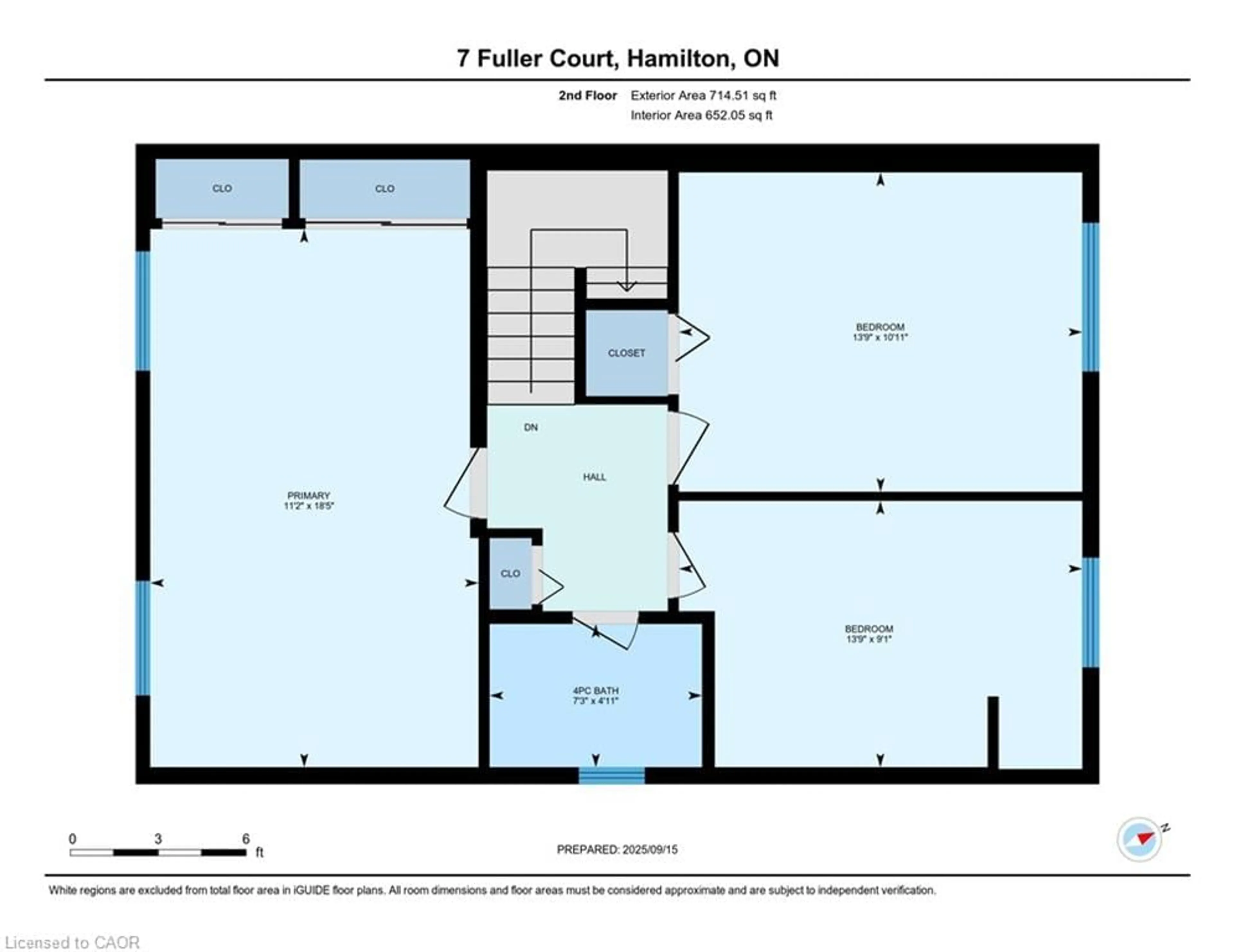 Floor plan for 7 Fuller Crt, Stoney Creek Ontario L8J 1H3