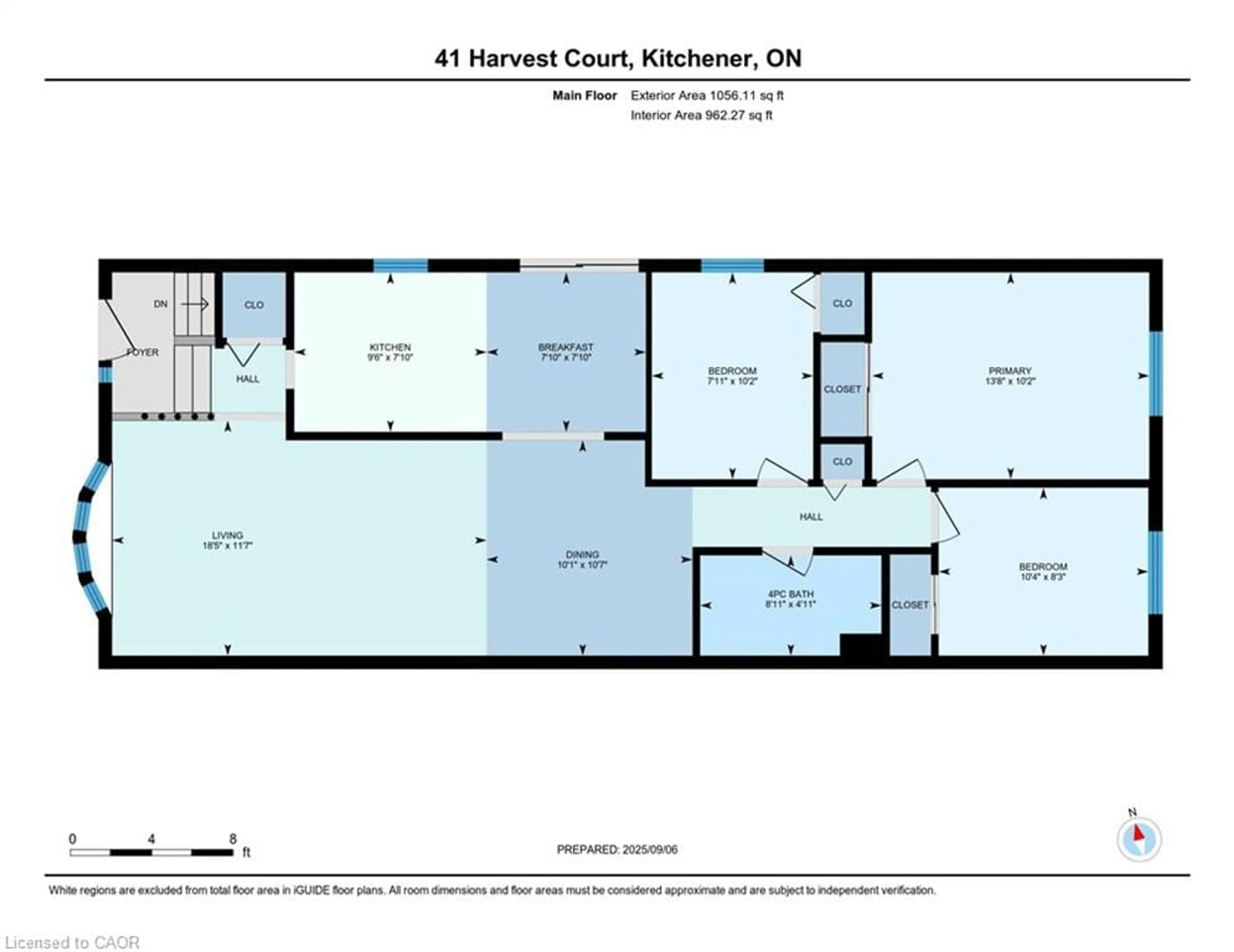 Floor plan for 41 Harvest Crt, Kitchener Ontario N2P 1T3