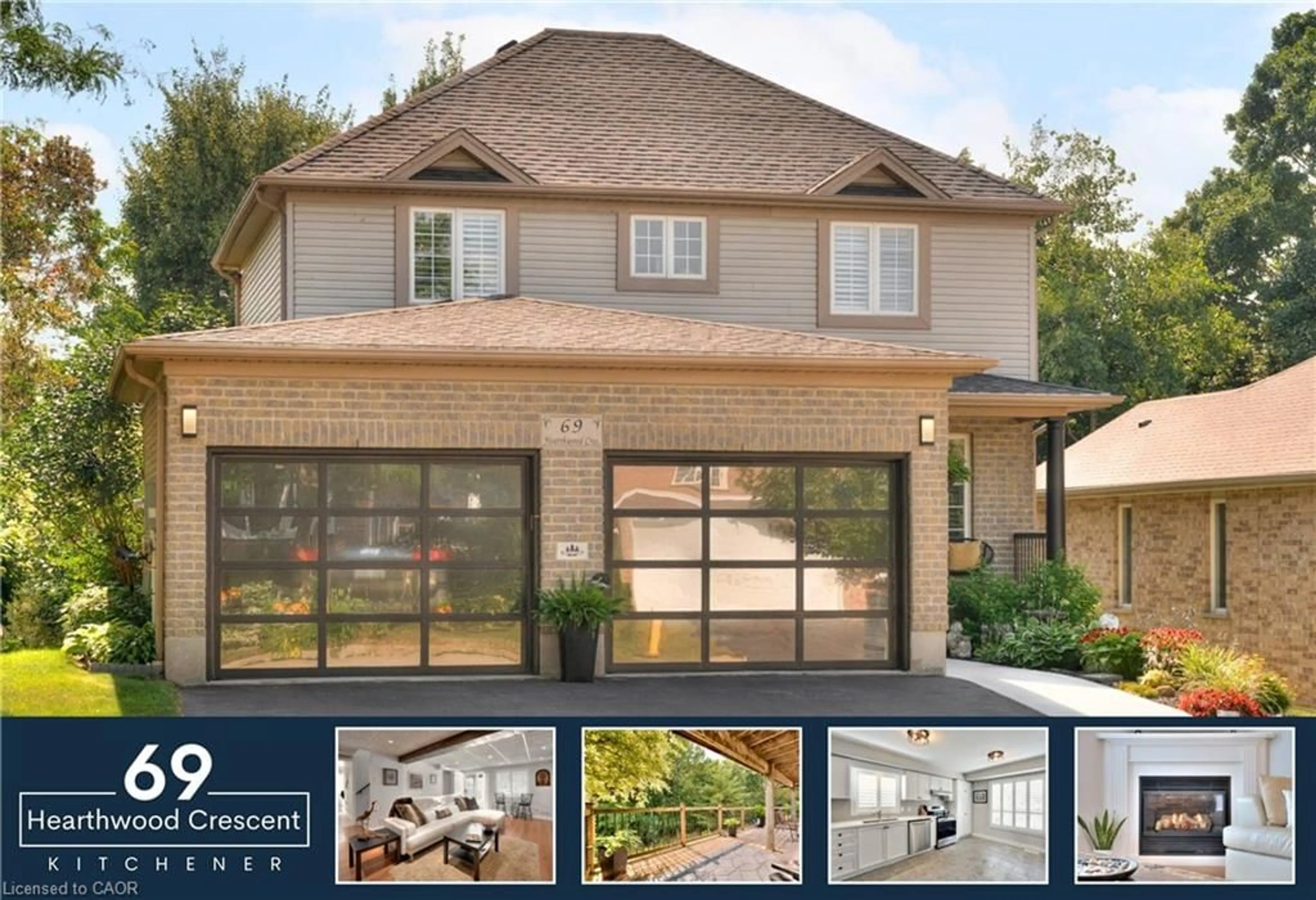 Home with brick exterior material, street for 69 Hearthwood Cres, Kitchener Ontario N2R 1K6