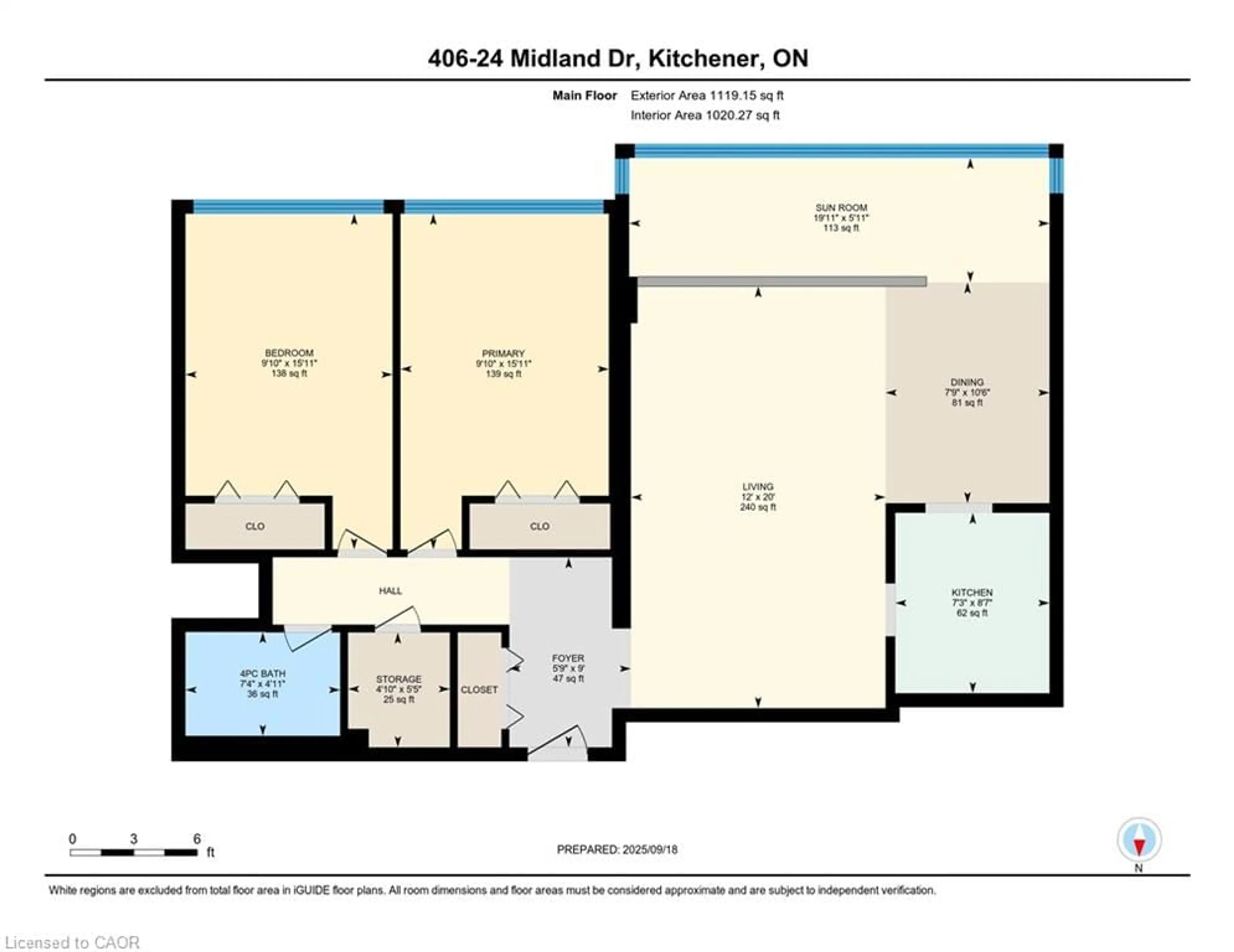Floor plan for 24 Midland Dr #406, Kitchener Ontario N2A 2A8
