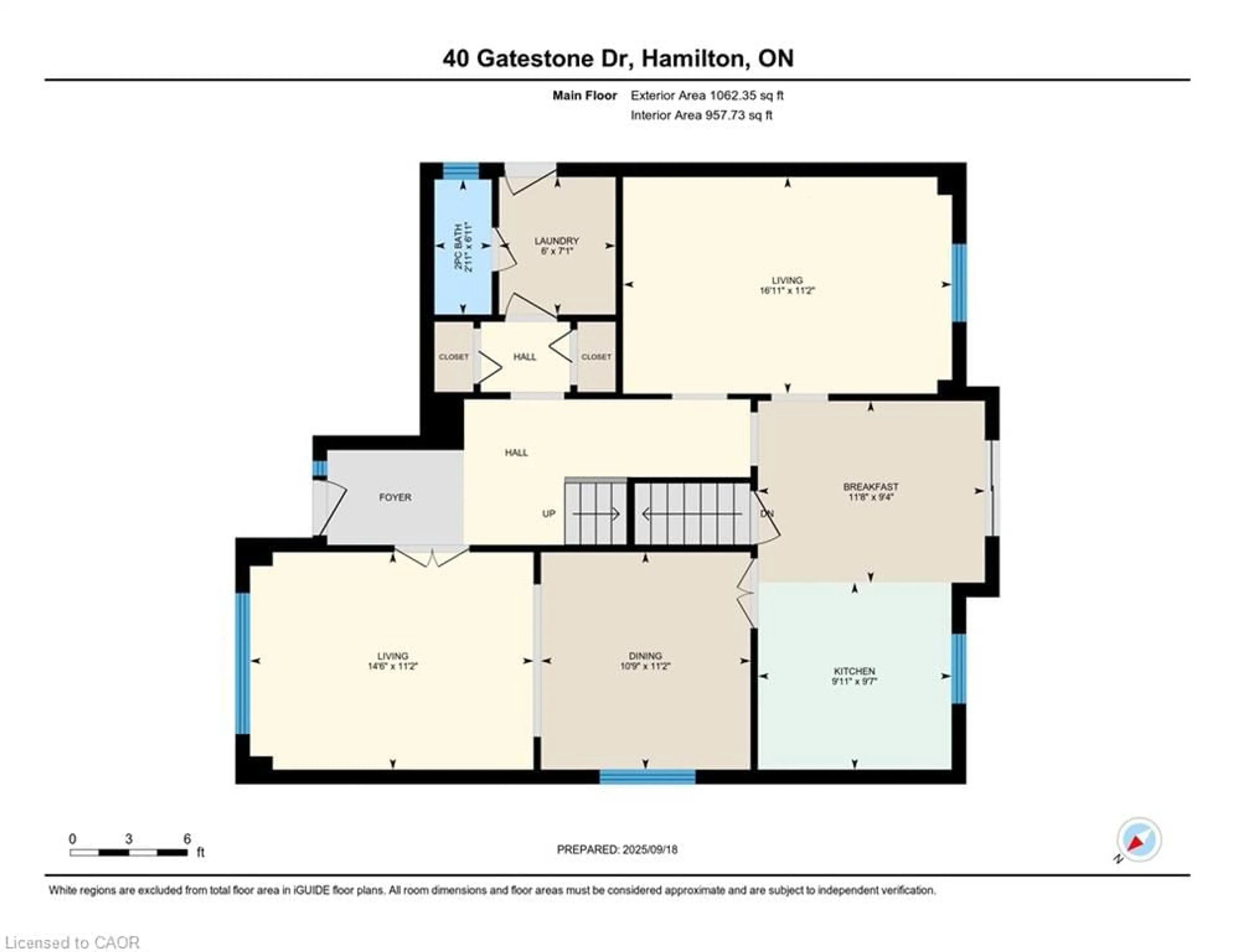 Floor plan for 40 Gatestone Dr, Stoney Creek Ontario L8J 2P4