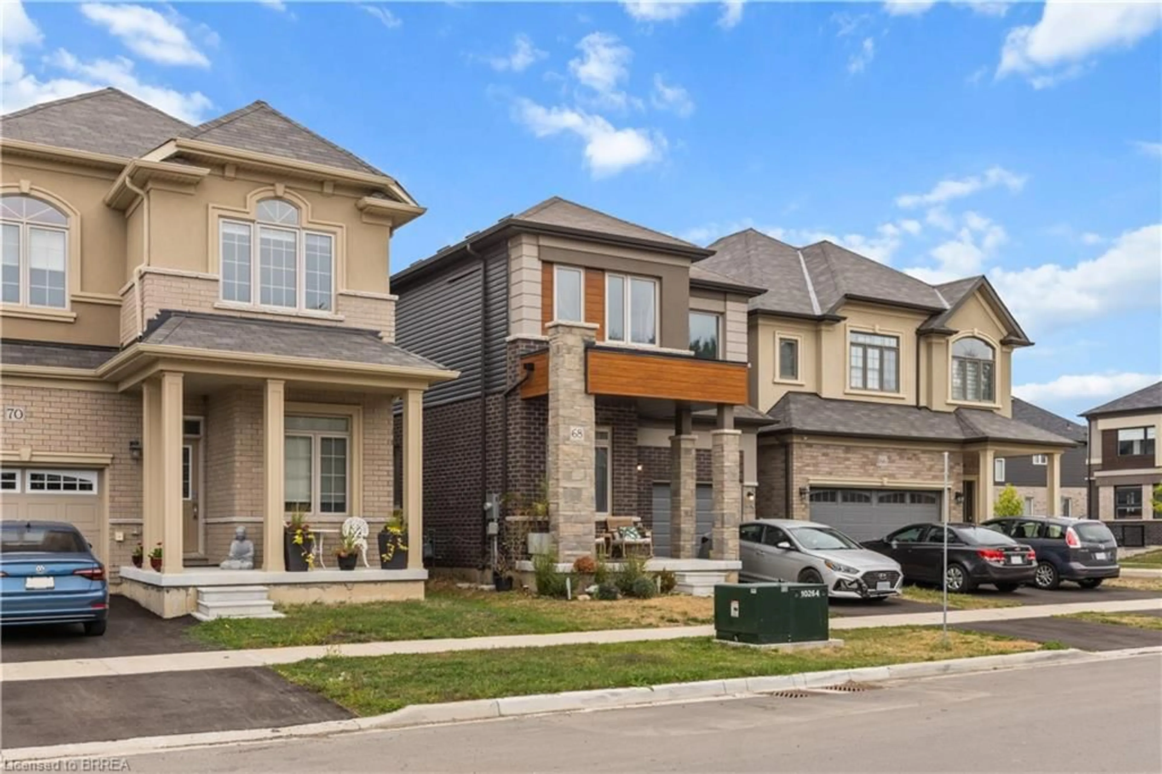 Home with brick exterior material, street for 68 Stauffer Rd, Brantford Ontario N3V 0B4