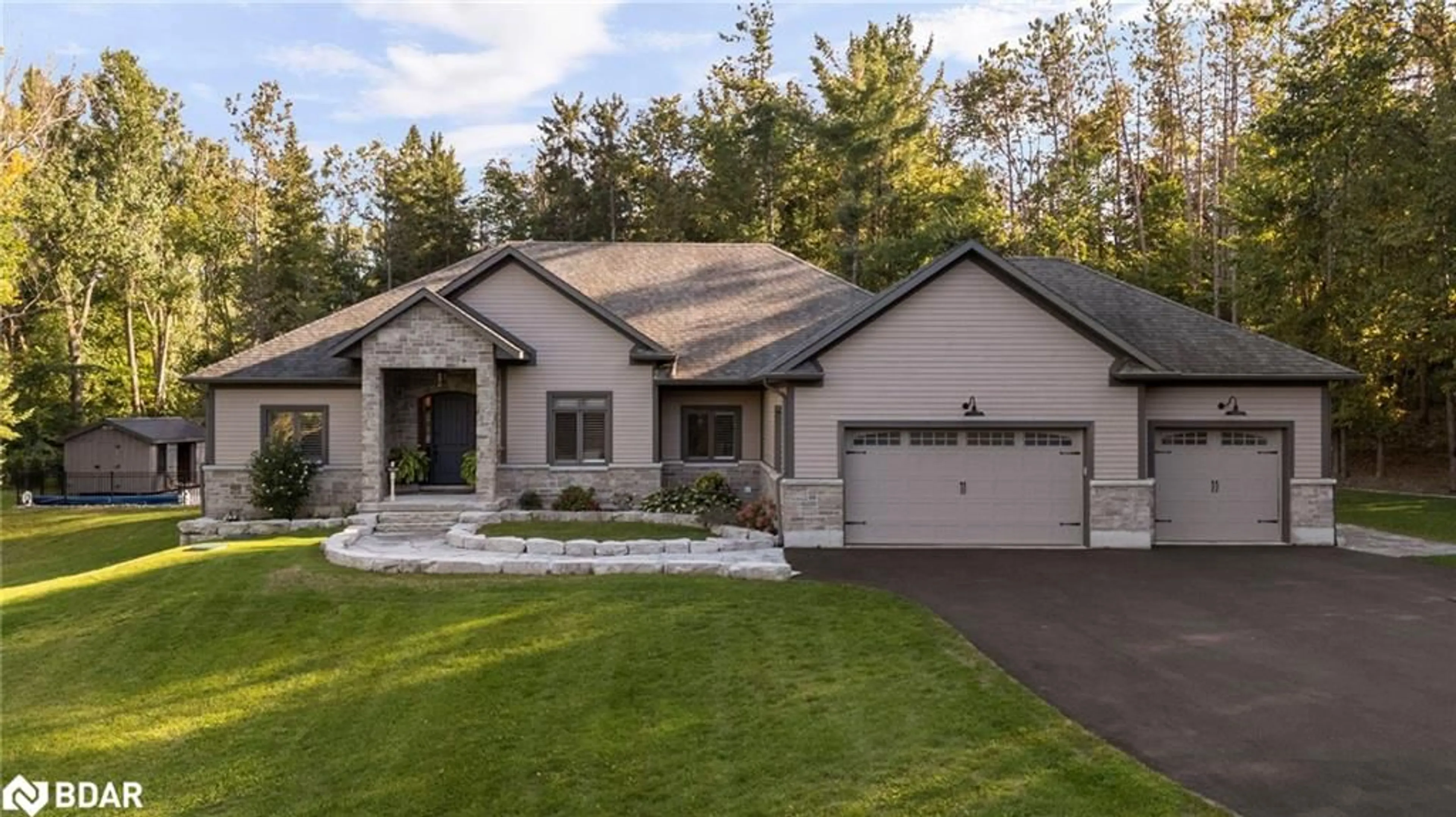 Home with brick exterior material, street for 49 Sydenham Trail, Duntroon Ontario L0M 1H0