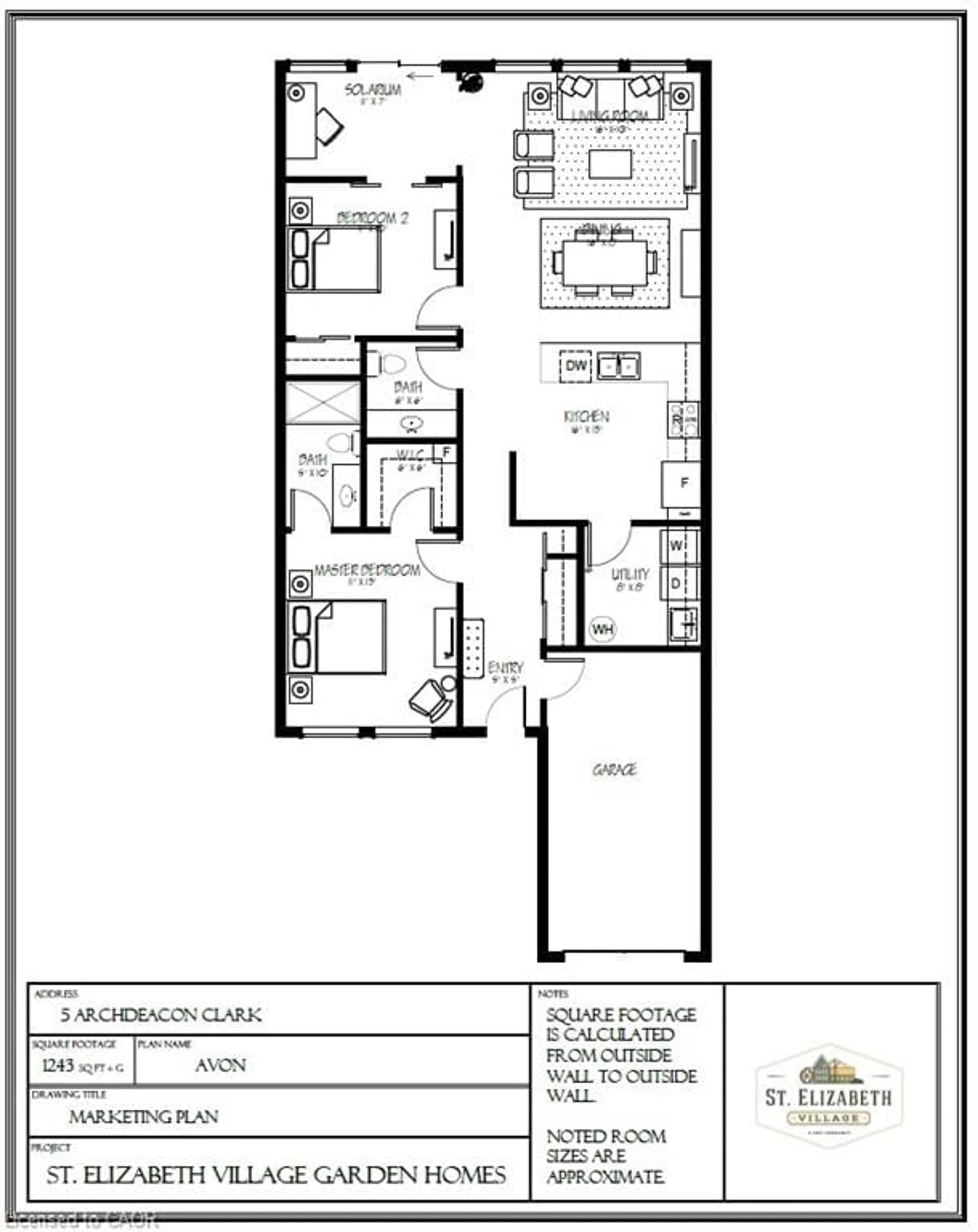 Floor plan for 5 Archdeacon Clark Trail, Hamilton Ontario L9B 2M2