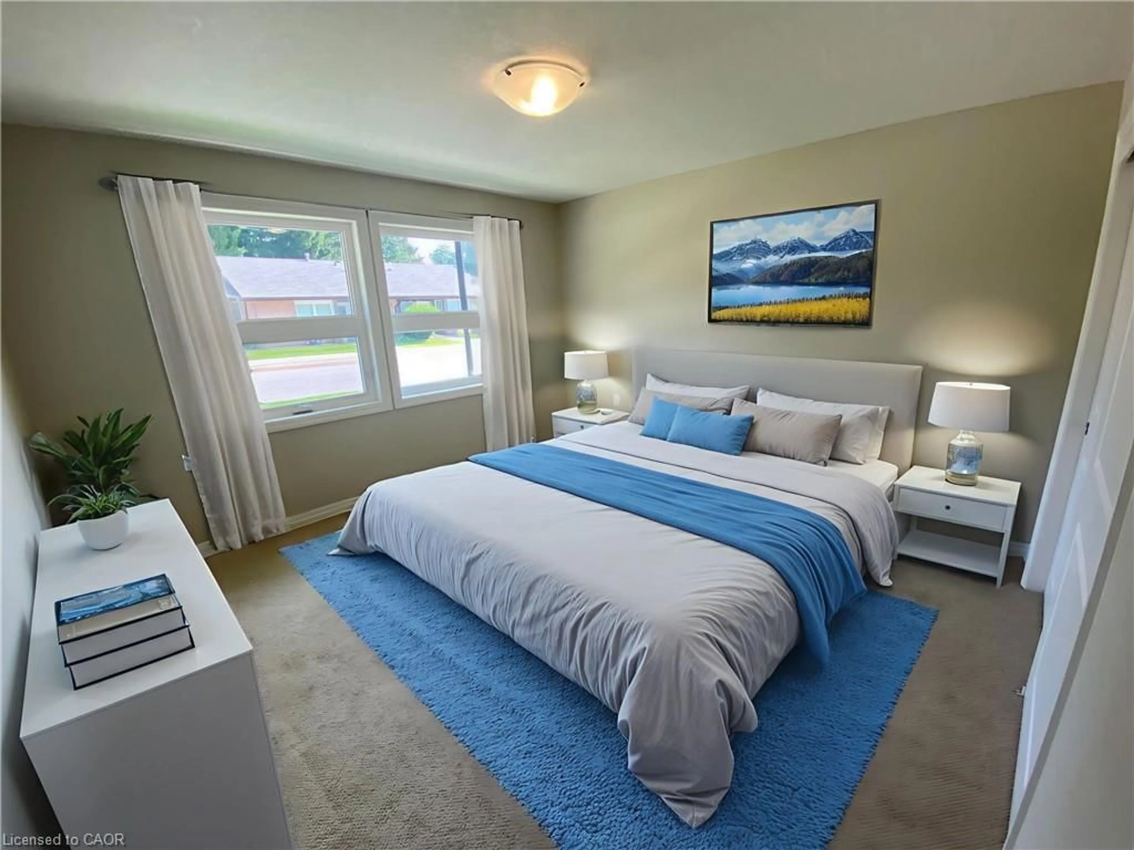 Bedroom with bed, carpet floor for 13 Szollosy Cir, Hamilton Ontario L9B 1T8