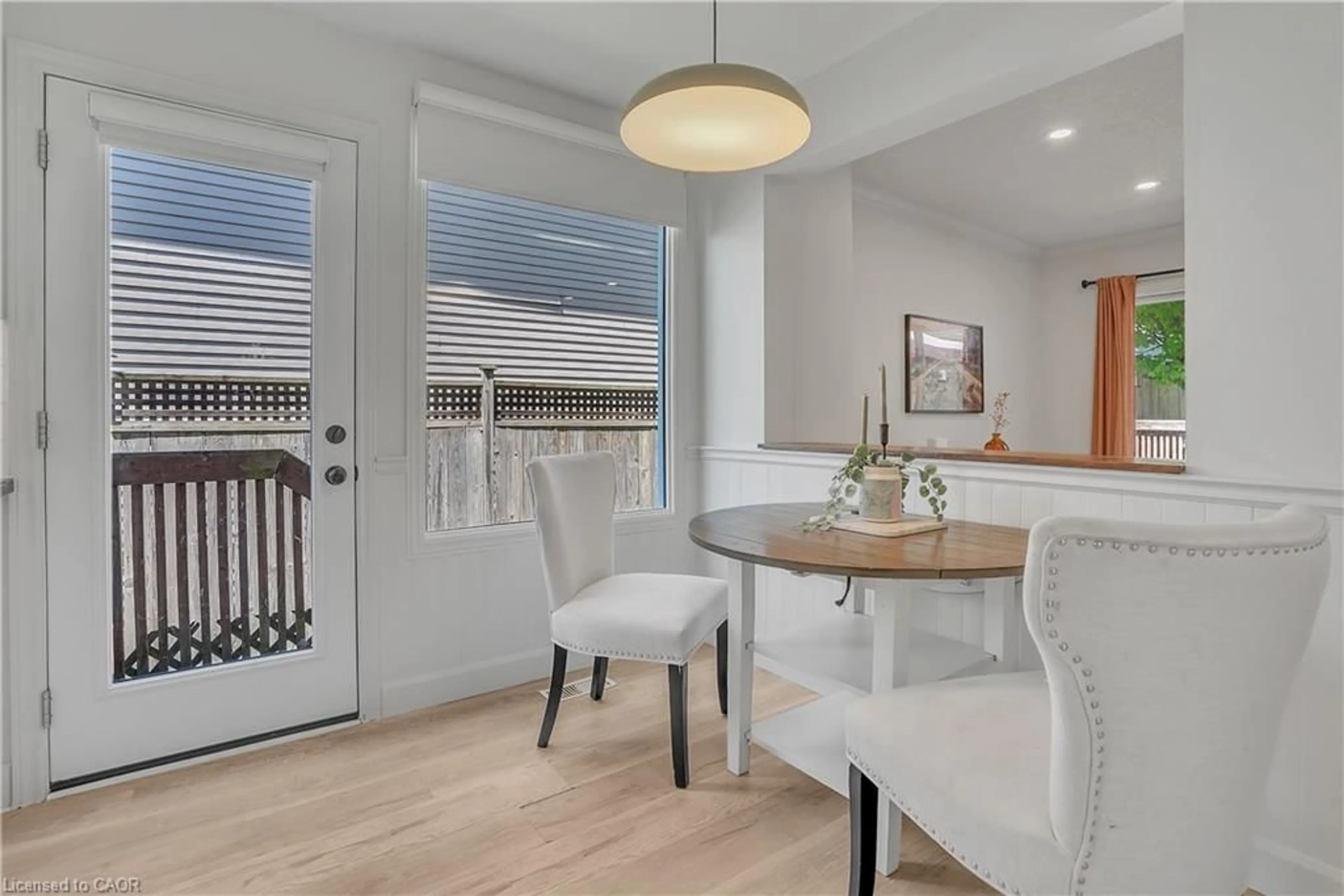 Dining room, wood/laminate floor for 52 Patton Rd, Barrie Ontario L4N 6V4