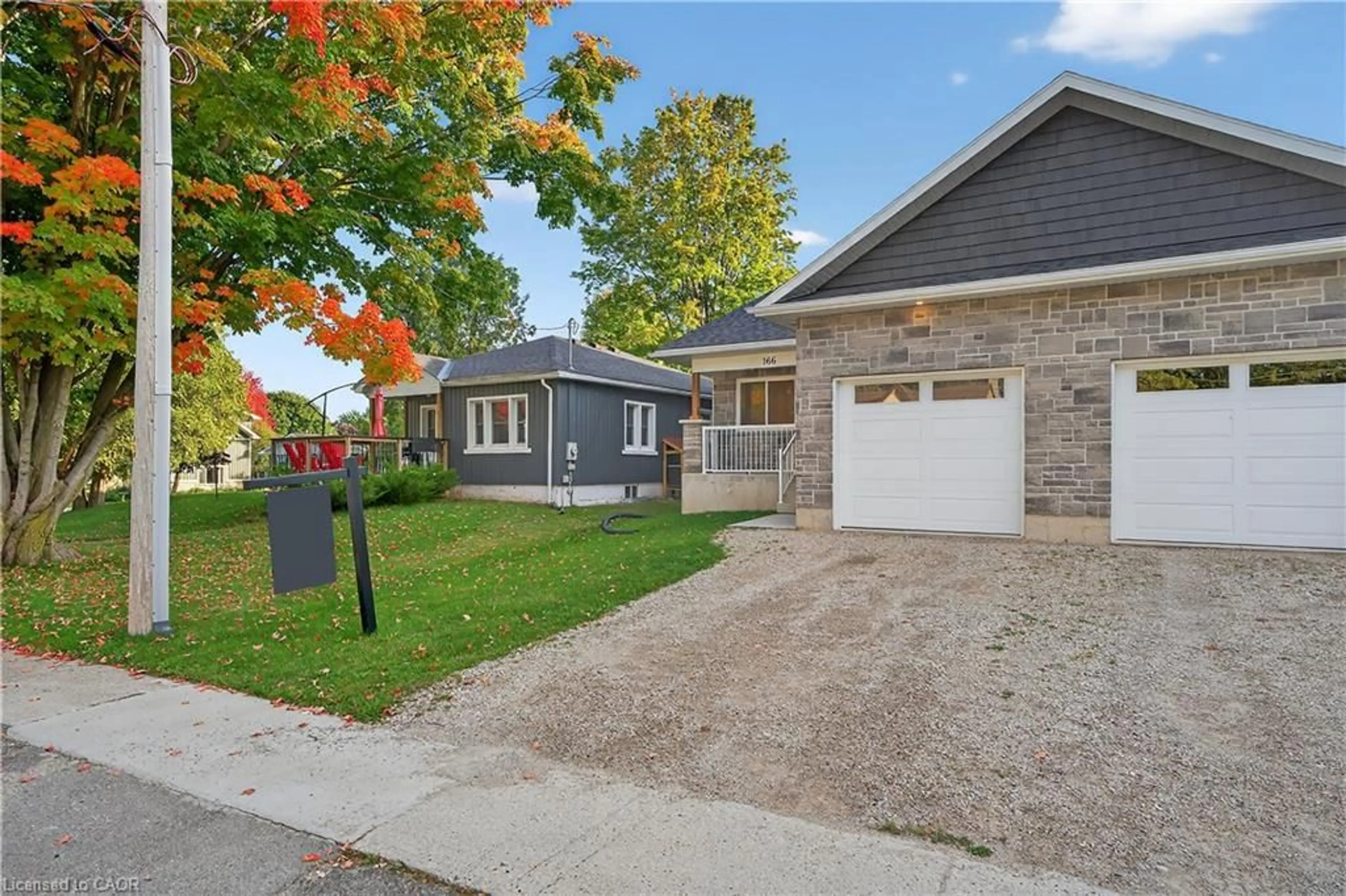 Home with brick exterior material, street for 166 Webb St, Harriston Ontario N0G 1Z0