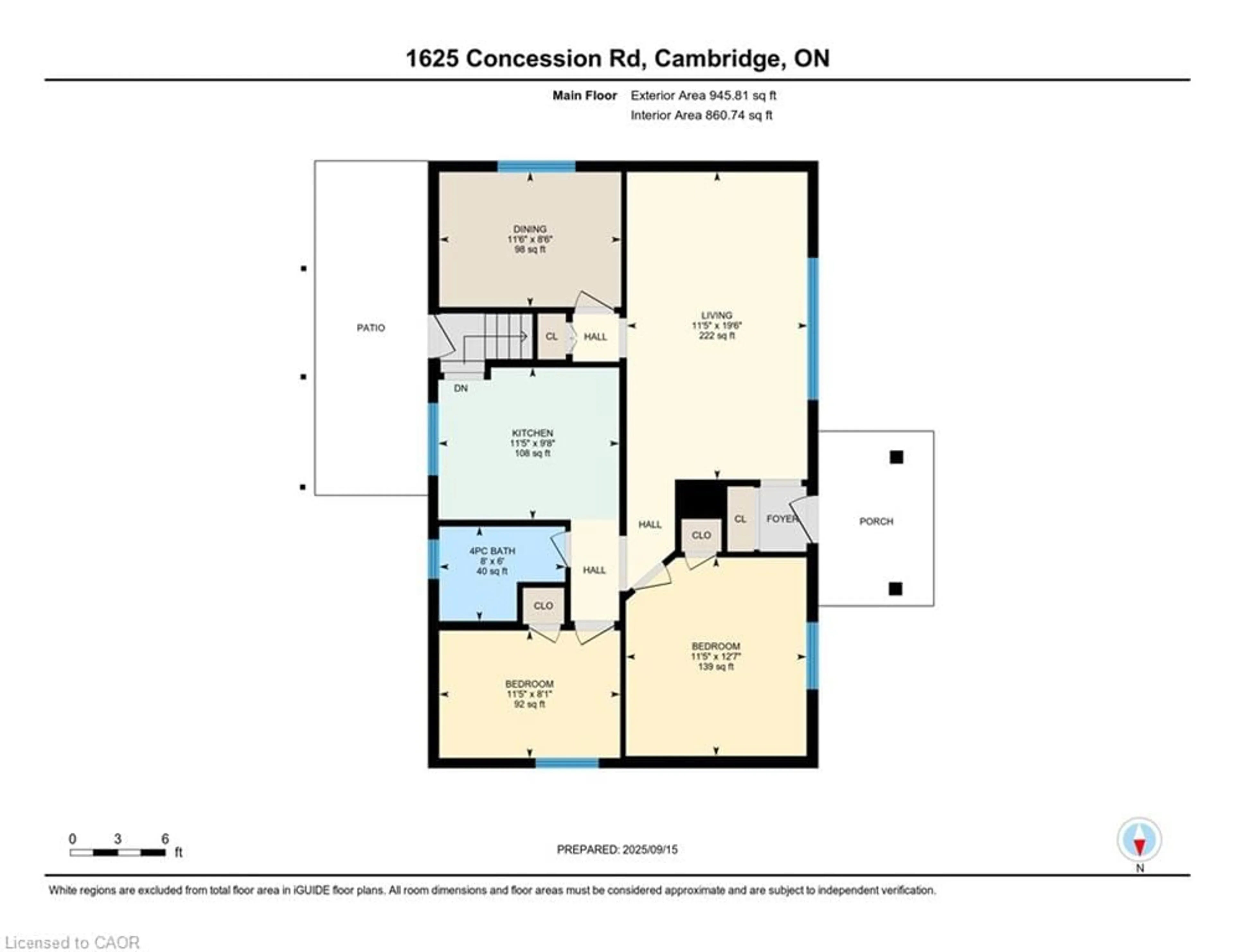 Floor plan for 1625 Concession Rd, Cambridge Ontario N3H 4M1