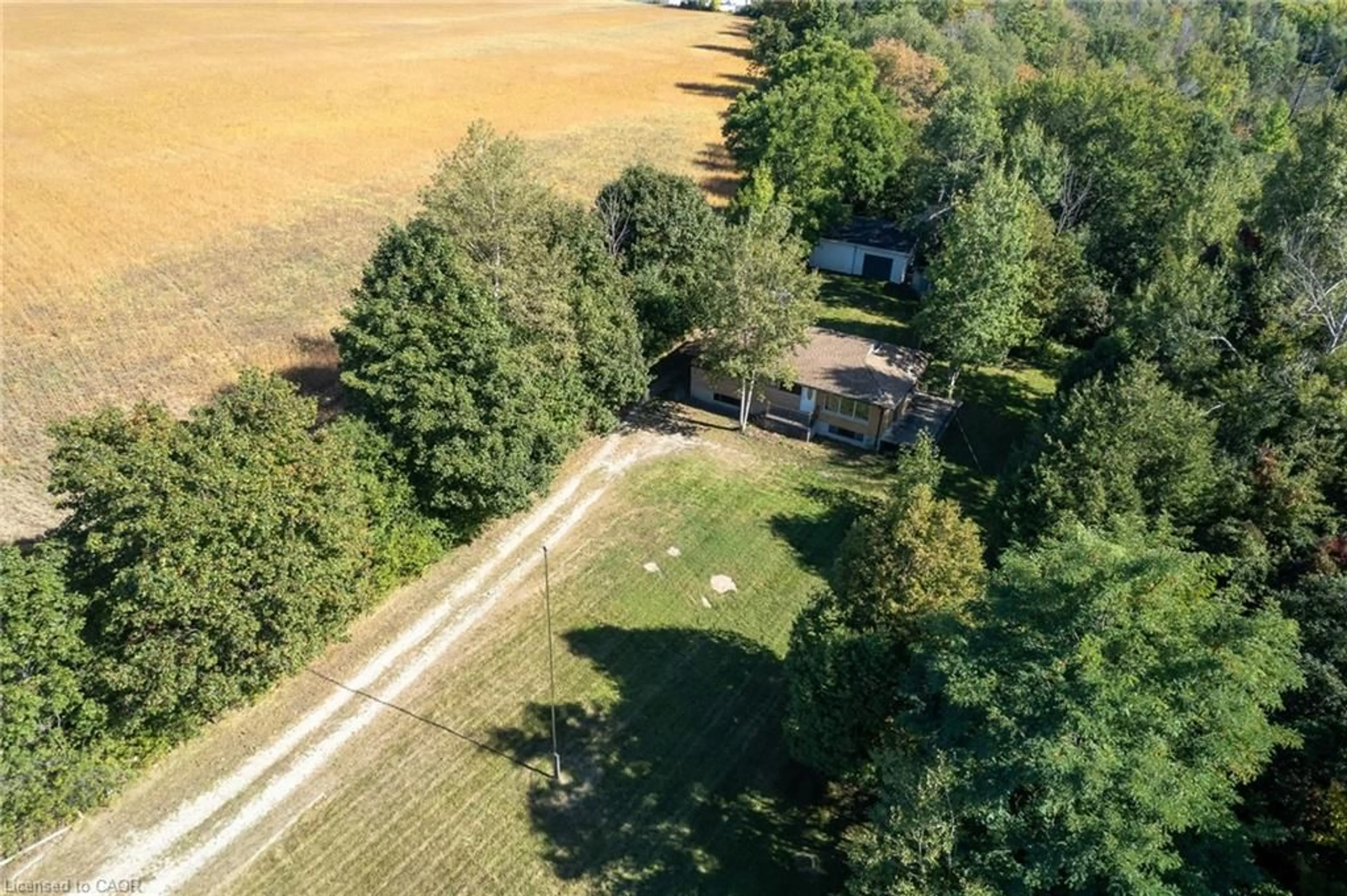 A pic from outside/outdoor area/front of a property/back of a property/a pic from drone, forest/trees view for 2795 Victoria St, Woolwich Ontario N0B 1M0