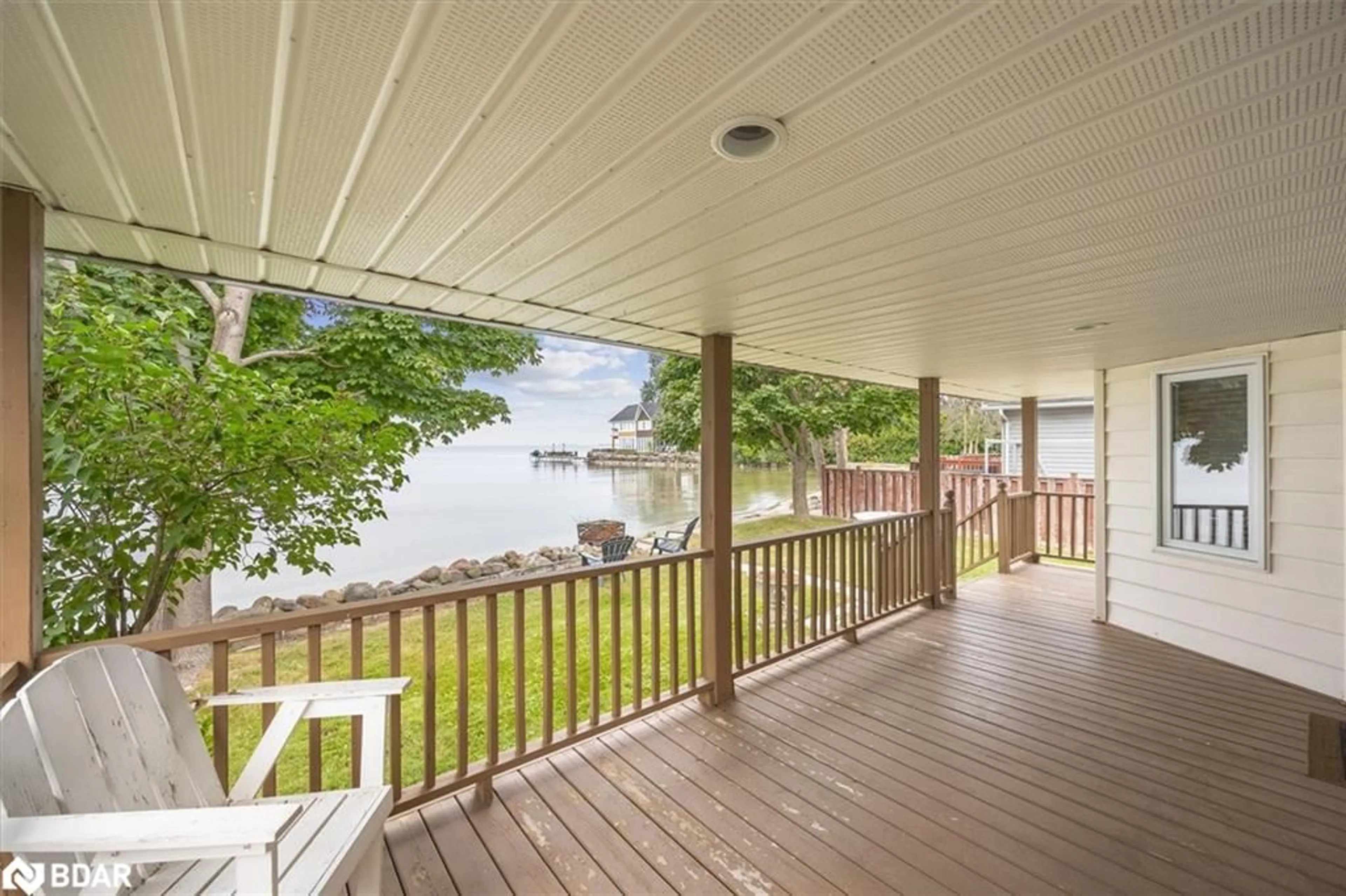 Patio, water/lake/river/ocean view for 2762 Lone Birch Trail, Brechin Ontario L0K 1B0