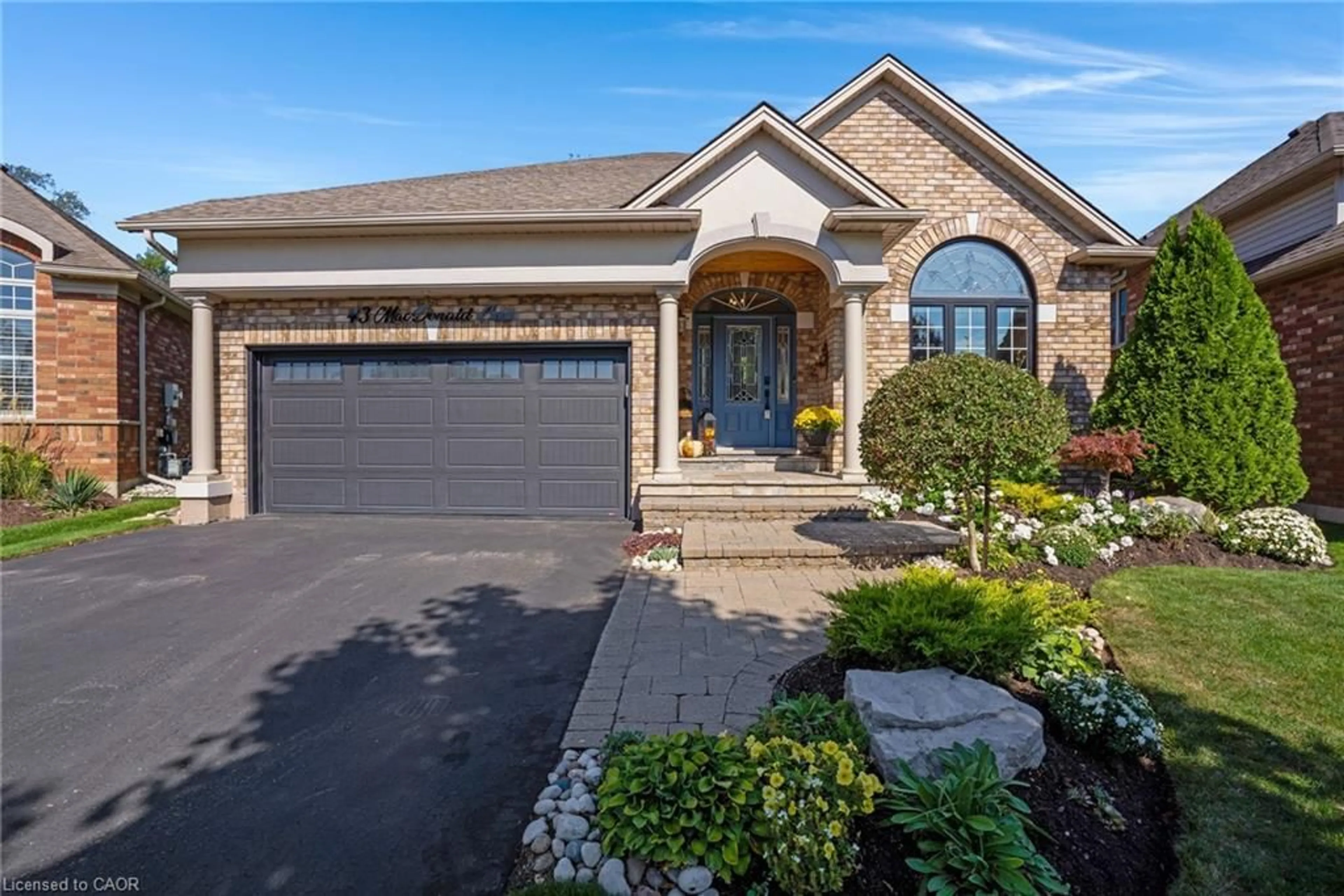 Home with brick exterior material, street for 43 Macdonald Cres, Brantford Ontario N3R 8B1